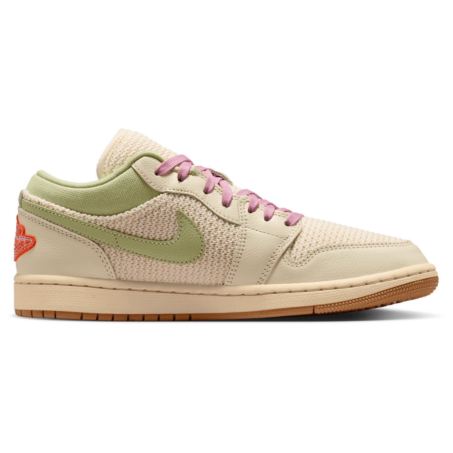 Jordan AJ 1 Low - Women's - Iced Carmine/Sail/Olive Aura