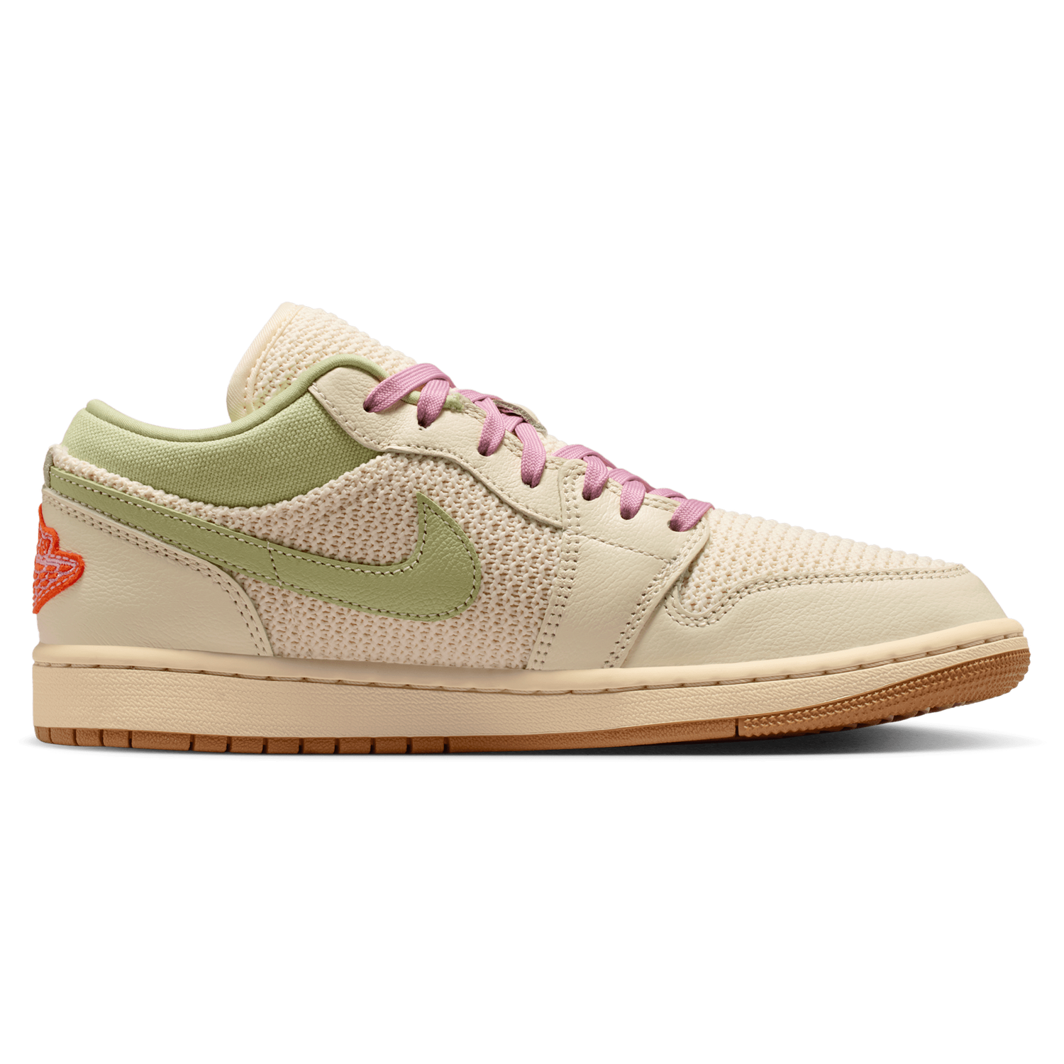 Jordan AJ 1 Low - Women's - Iced Carmine/Sail/Olive Aura