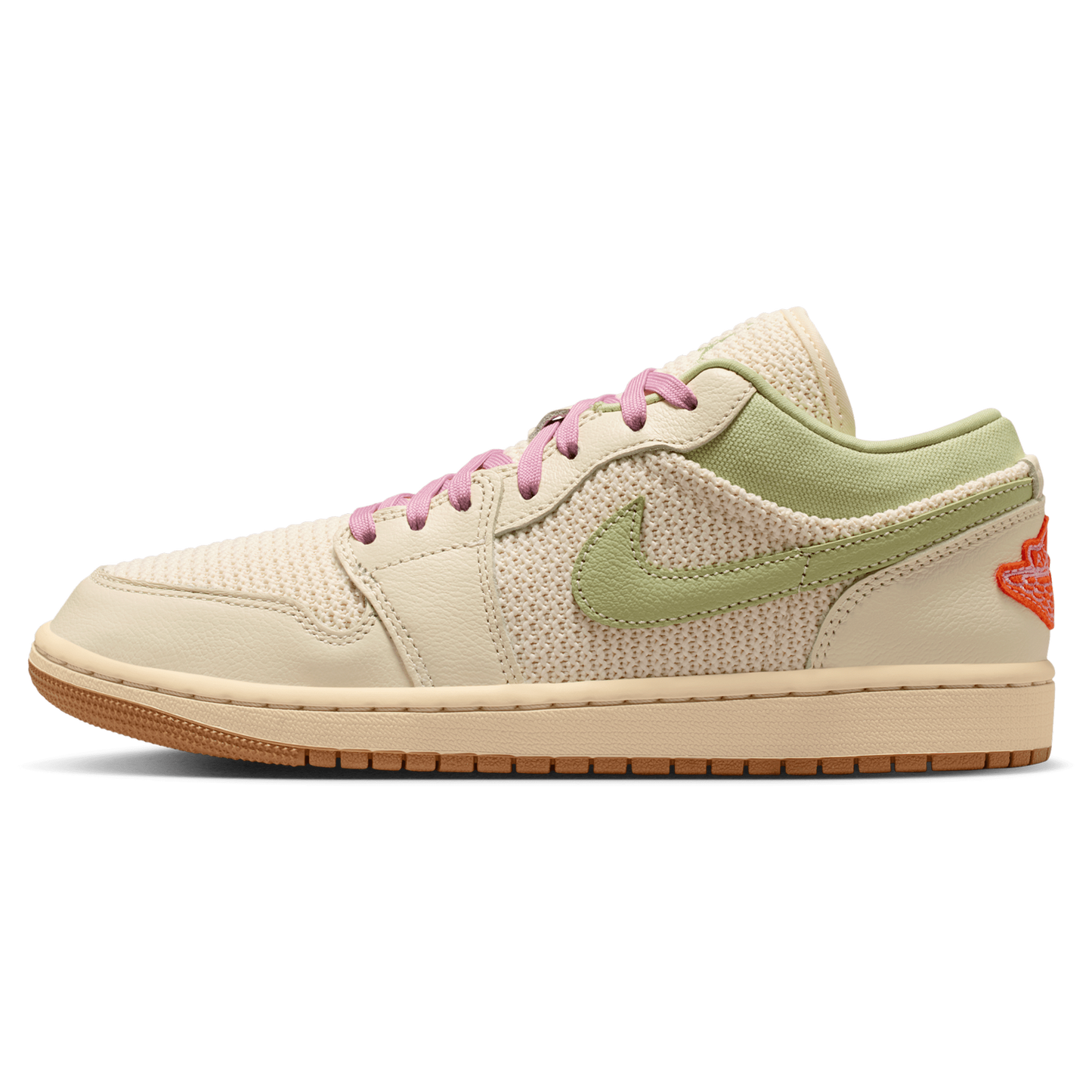 Jordan AJ 1 Low - Women's - Iced Carmine/Sail/Olive Aura