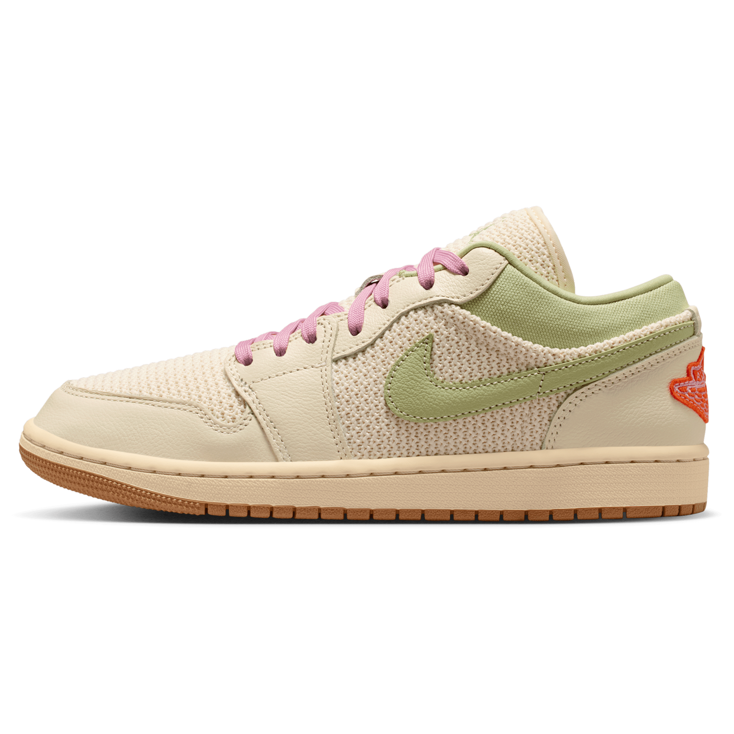 Jordan AJ 1 Low - Women's - Iced Carmine/Sail/Olive Aura