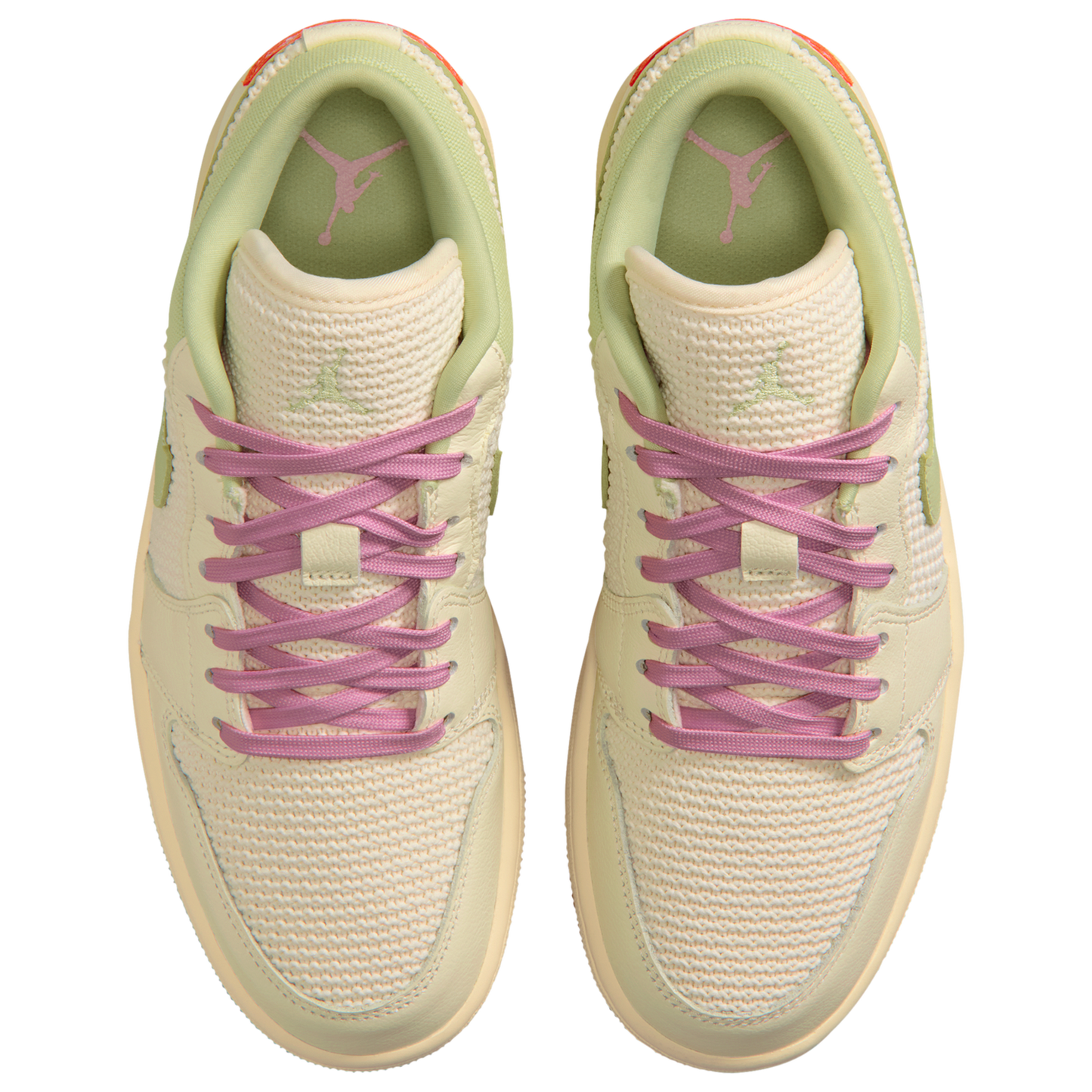Jordan AJ 1 Low - Women's - Iced Carmine/Sail/Olive Aura