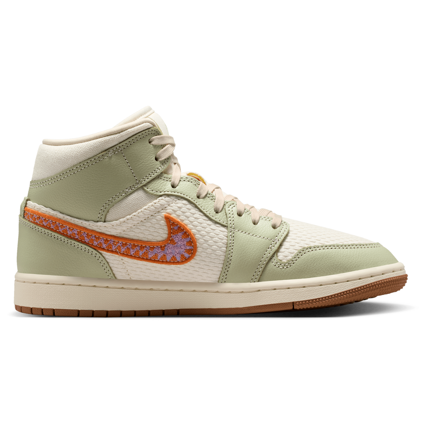 Jordan AJ 1 Mid SE - Women's - Olive Aura/Pearl White/Lawn
