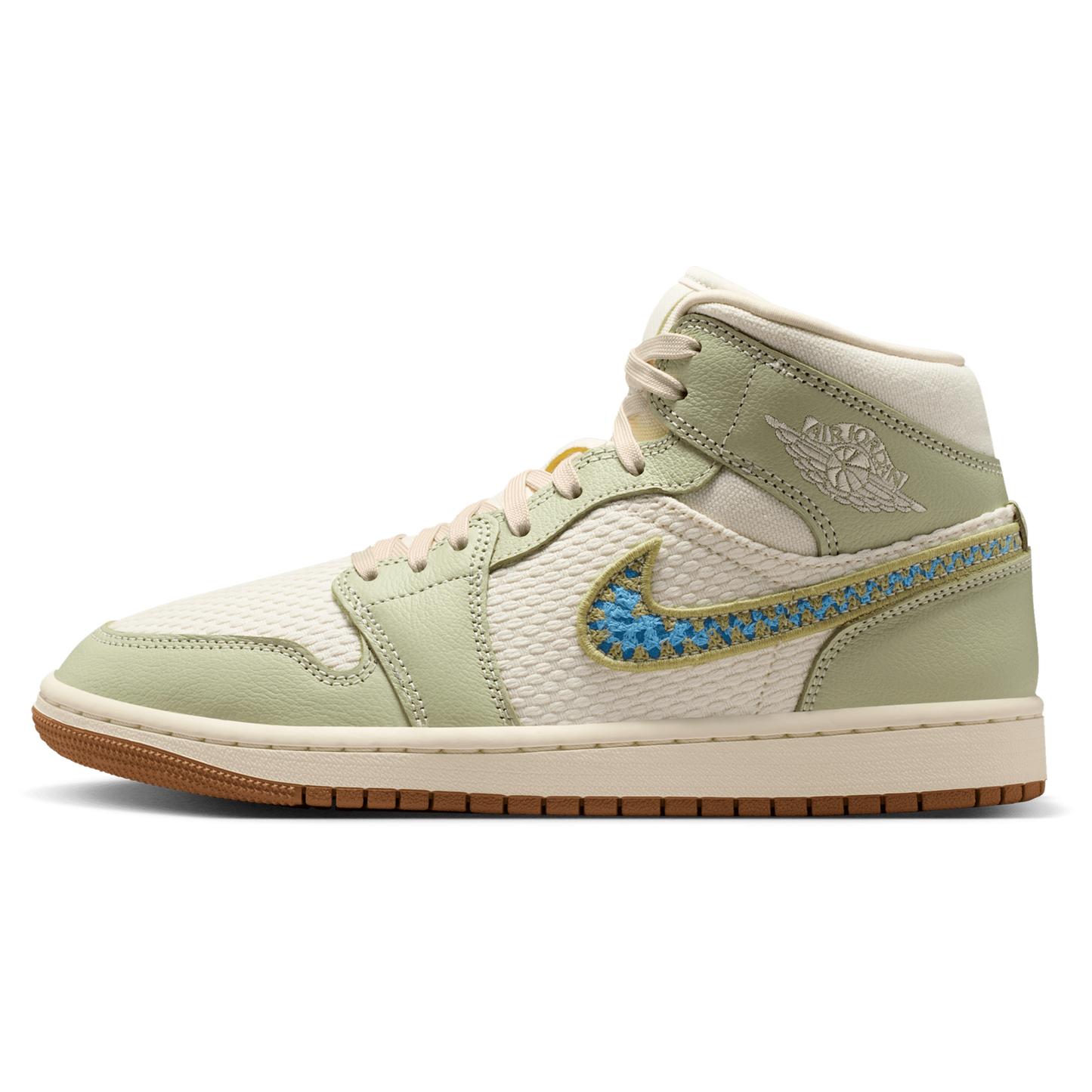 Jordan AJ 1 Mid SE - Women's - Olive Aura/Pearl White/Lawn