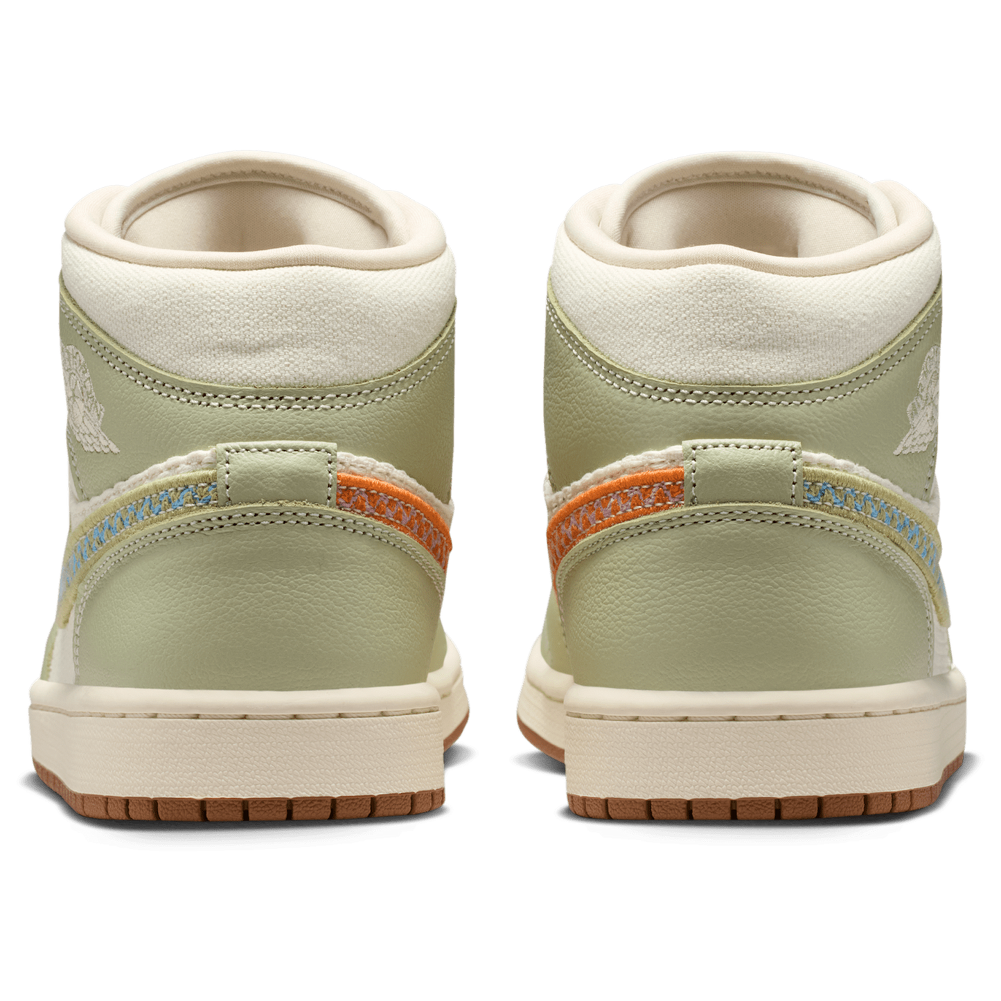 Jordan AJ 1 Mid SE - Women's - Olive Aura/Pearl White/Lawn
