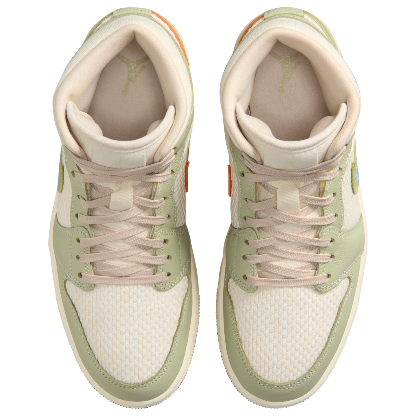 Jordan AJ 1 Mid SE - Women's - Olive Aura/Pearl White/Lawn