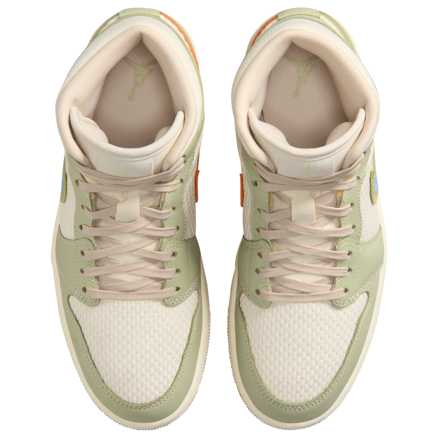 Jordan AJ 1 Mid SE - Women's - Olive Aura/Pearl White/Lawn
