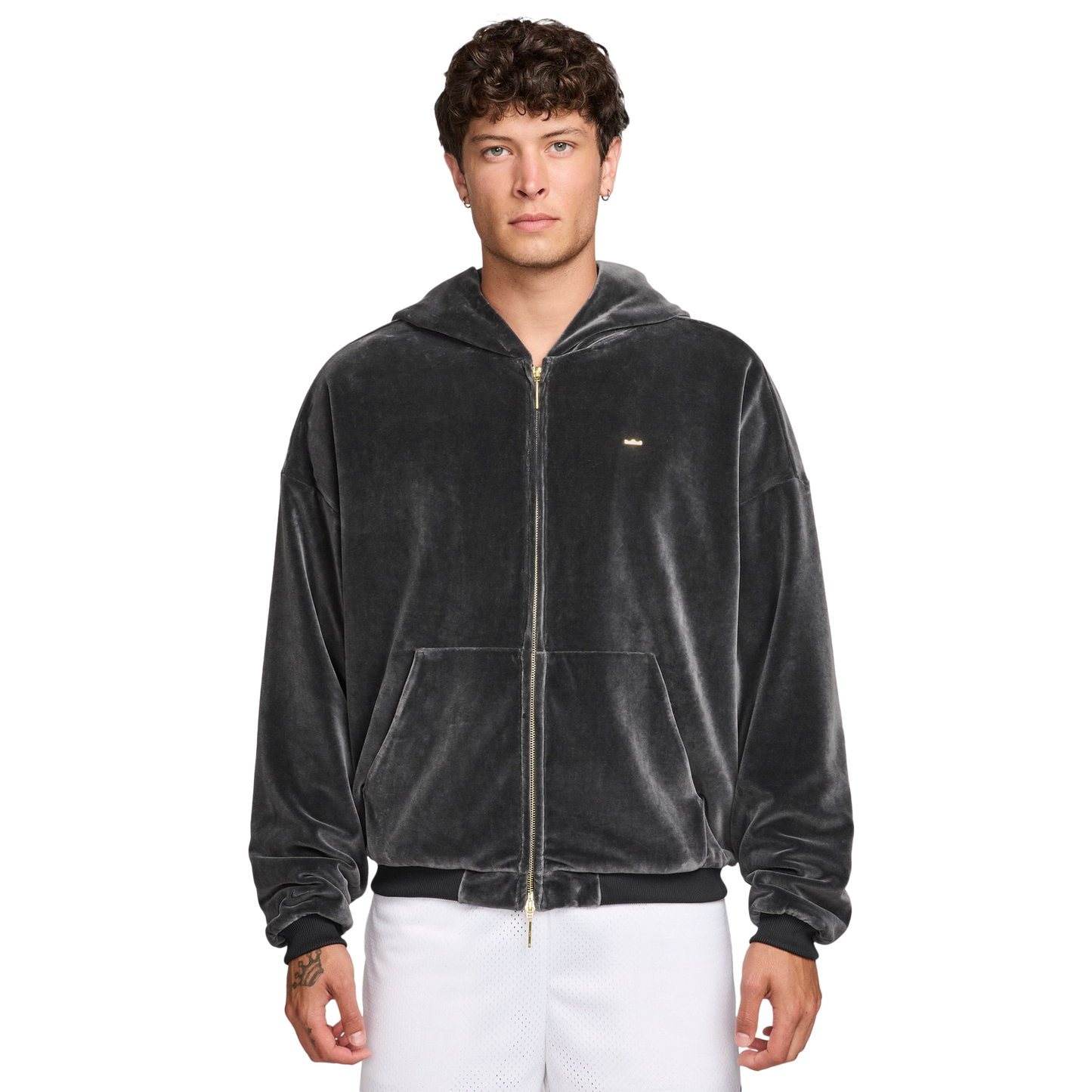 Nike LJ Freak Velour Full-Zip Hoodie - Men's - Black/Black