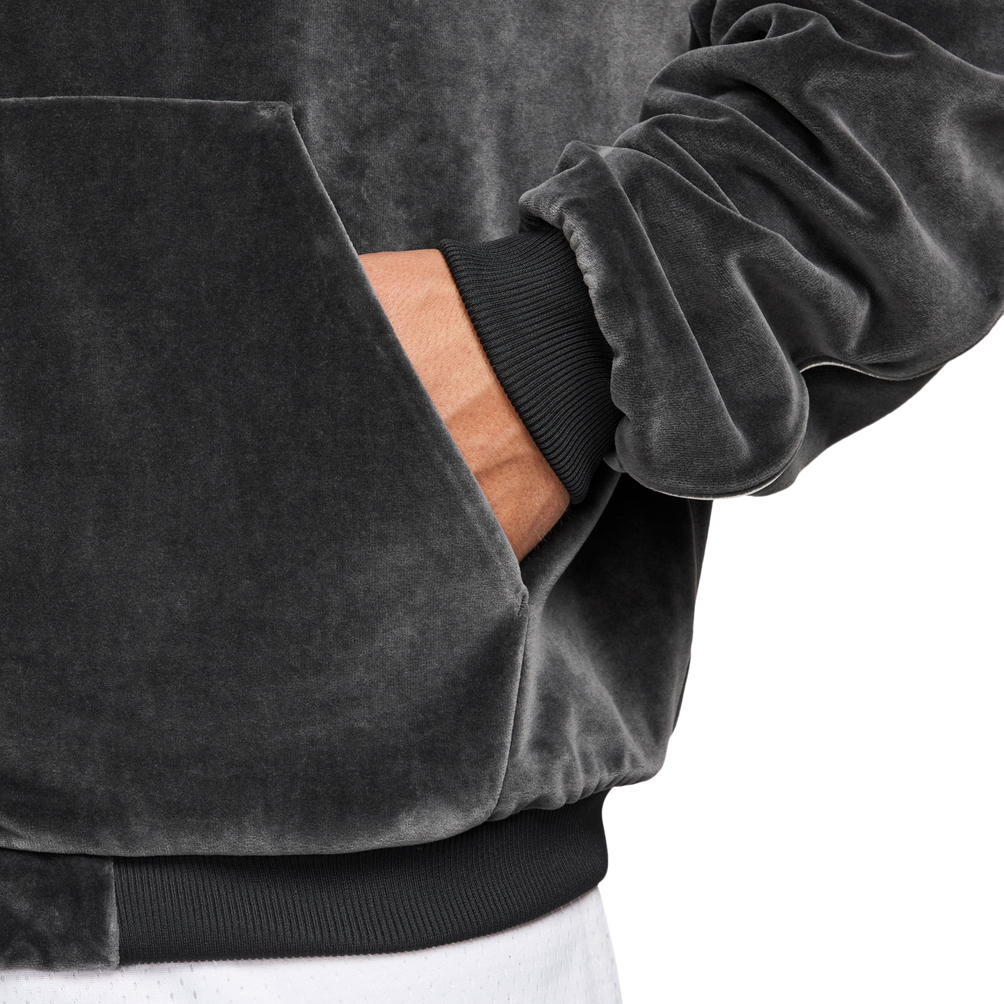 Nike LJ Freak Velour Full-Zip Hoodie - Men's - Black/Black