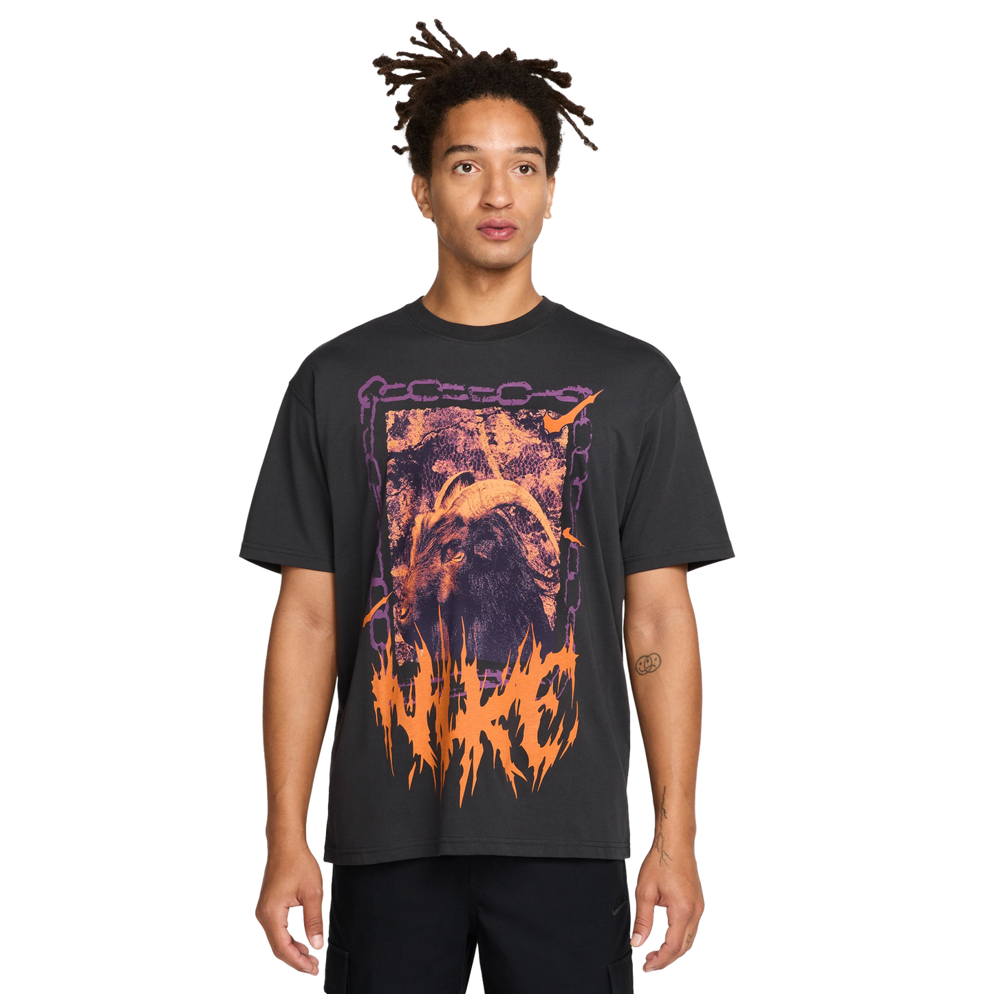 Nike M90 OC Loose T-Shirt - Men's - Grey/Red