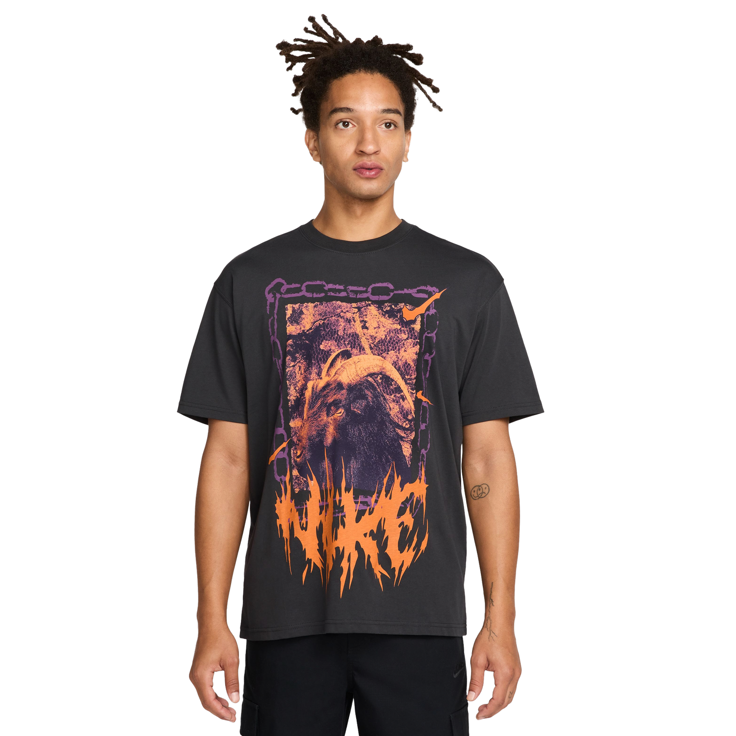 Nike M90 OC Loose T-Shirt - Men's - Grey/Red
