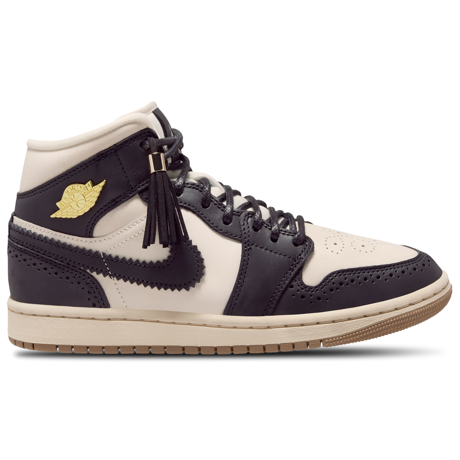 Jordan Air Jordan 1 Mid SE V2 - Women's - Off Noir/Chalk/Pearl White