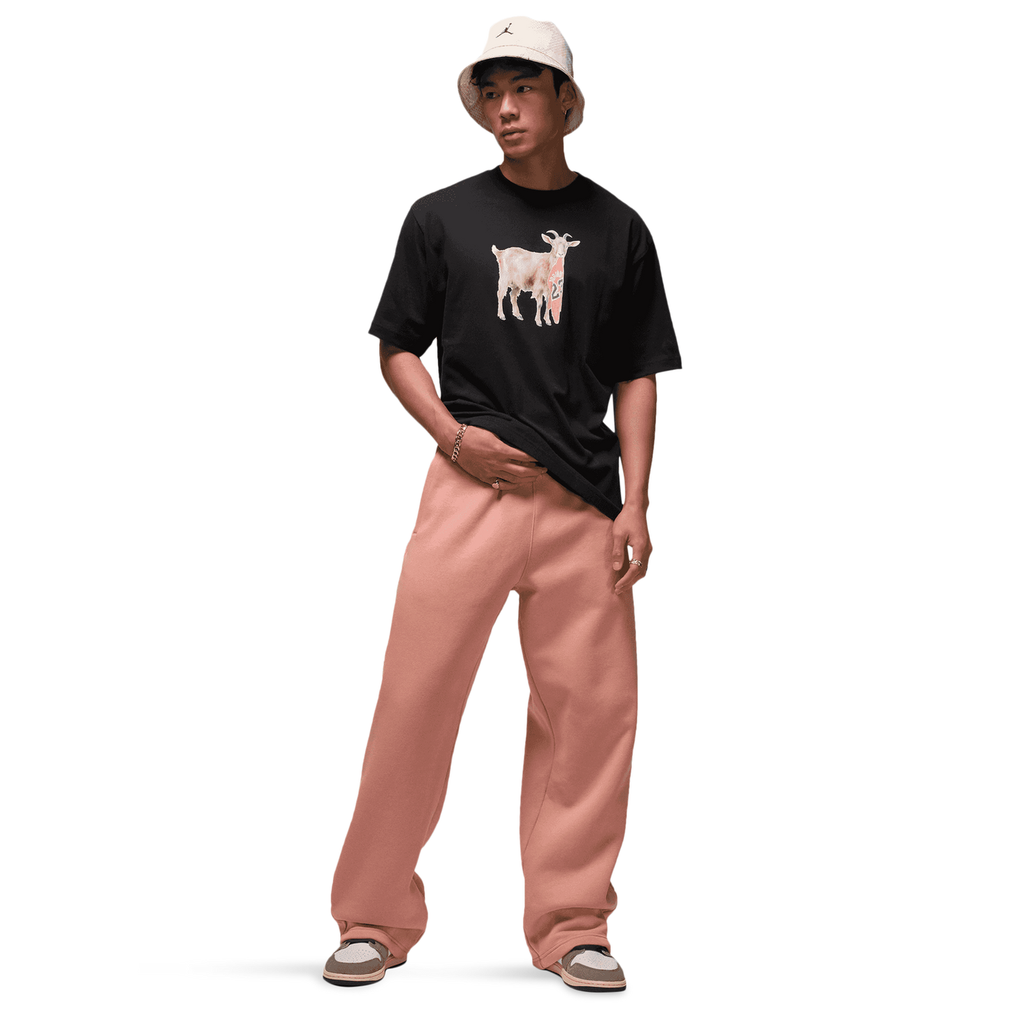 Jordan NC GOAT Short Sleeve Crew - Men's - Black/White