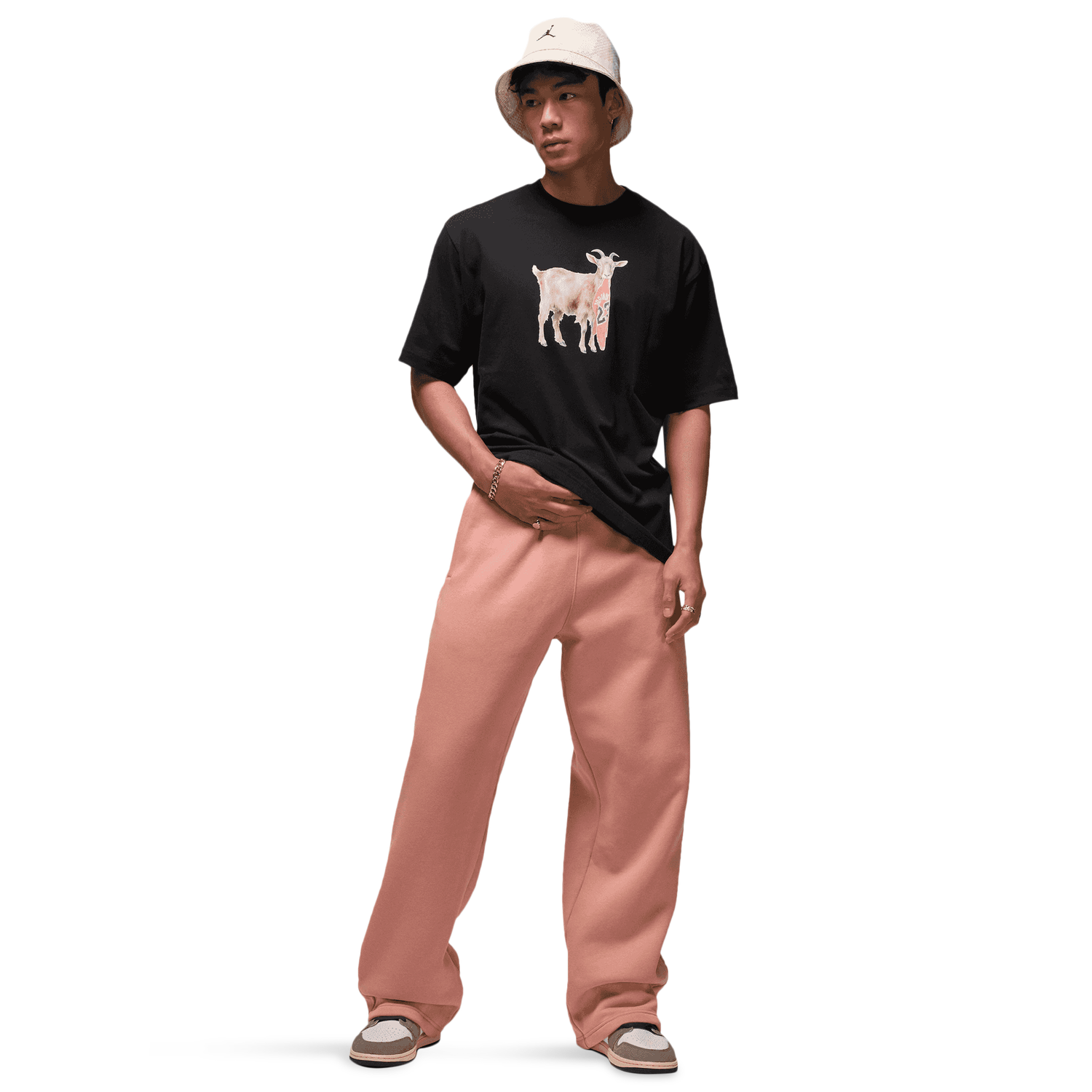 Jordan NC GOAT Short Sleeve Crew - Men's - Black/White