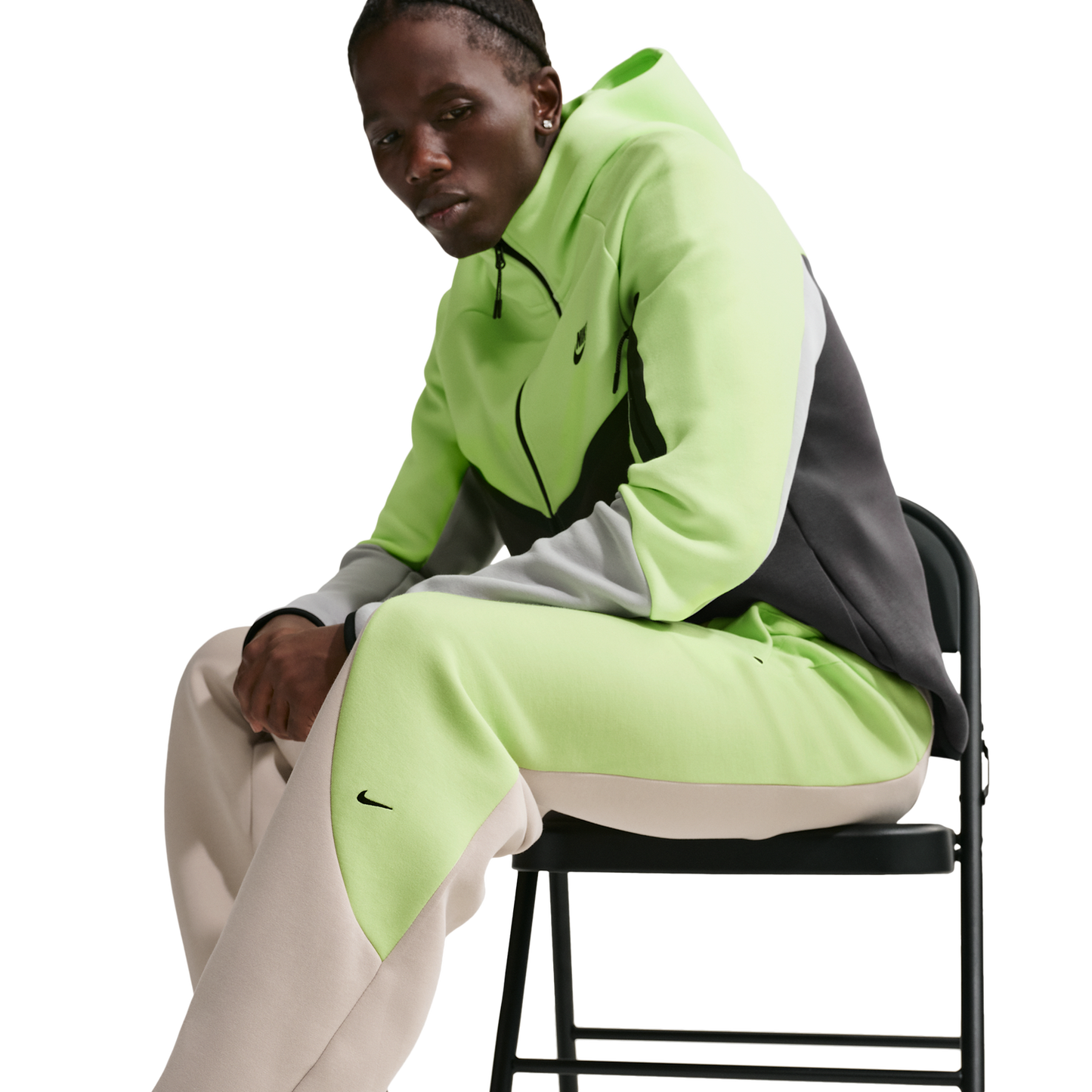 Nike Tech Fleece Pro Cb Open Hem Pants - Men's - Gray/Green
