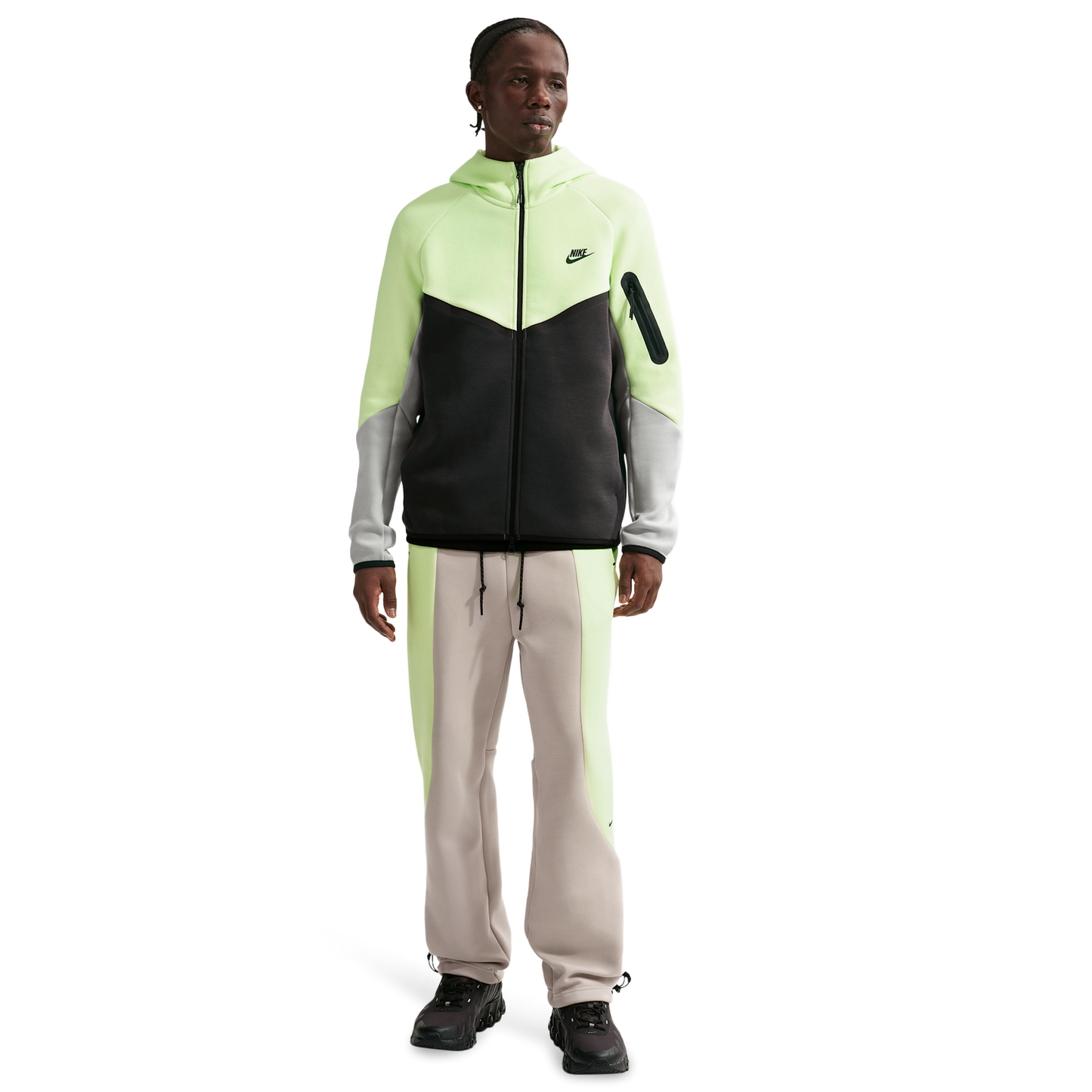 Nike Tech Fleece Pro Cb Open Hem Pants - Men's - Gray/Green