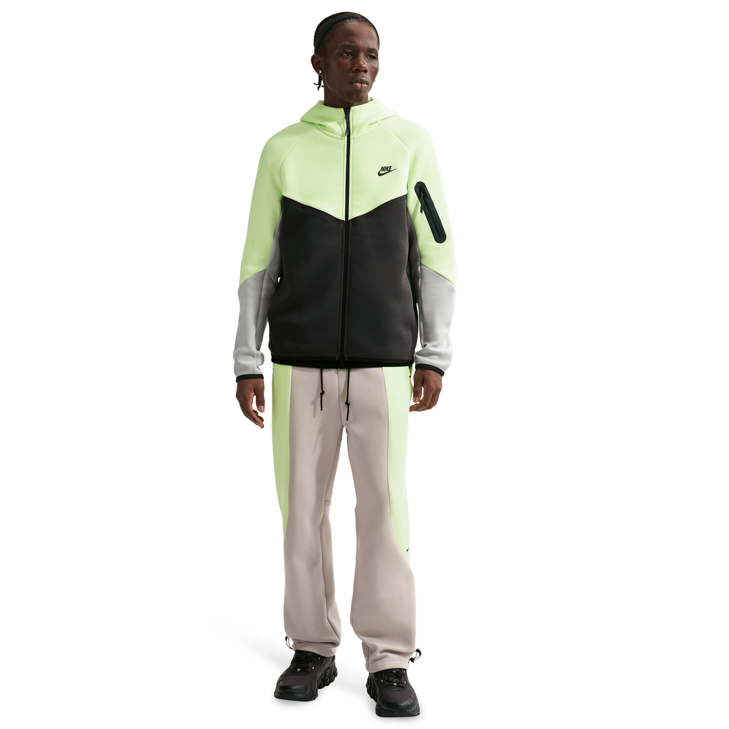 Nike Tech Fleece Pro Cb Open Hem Pants - Men's - Gray/Green