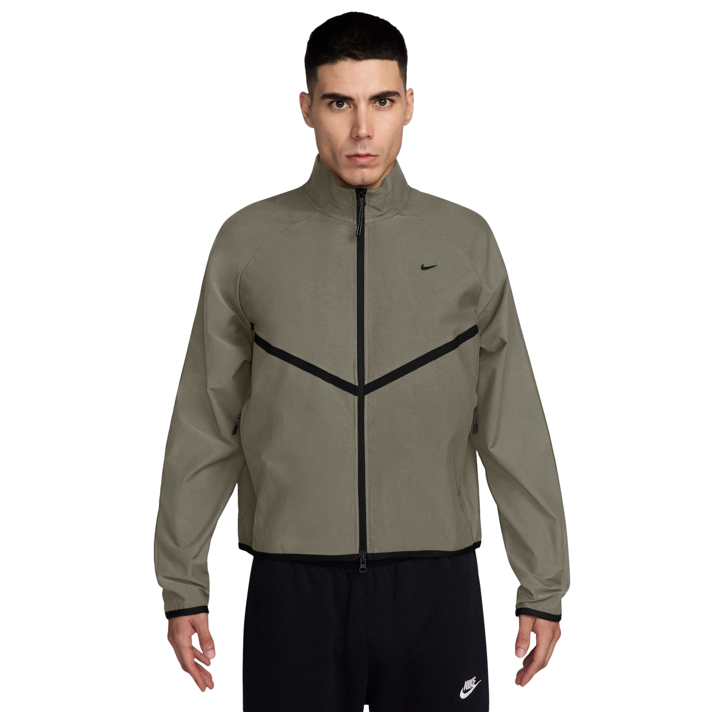 Nike Tech Shori Knit Track Jacket - Men's - Olive/Black