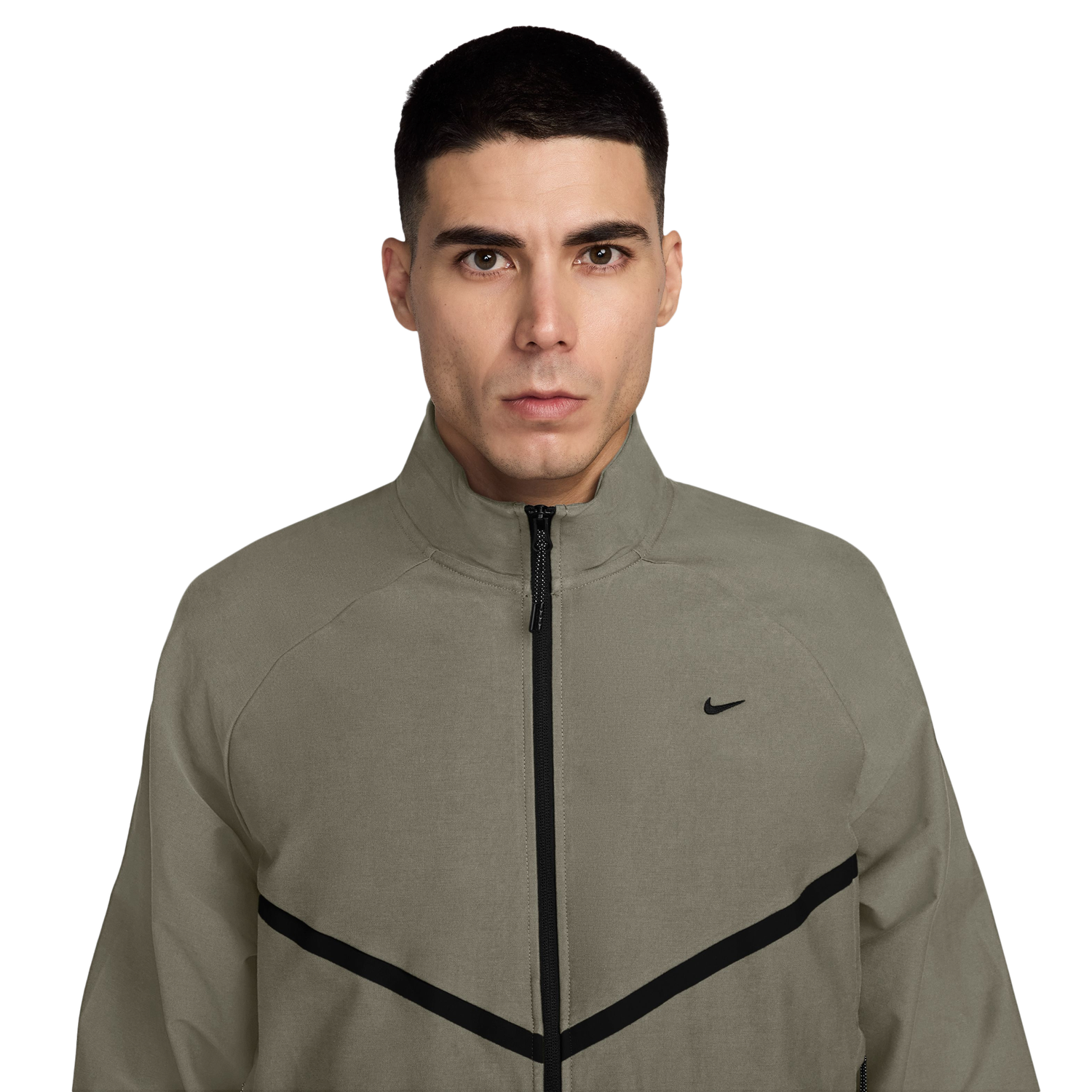 Nike Tech Shori Knit Track Jacket - Men's - Olive/Black
