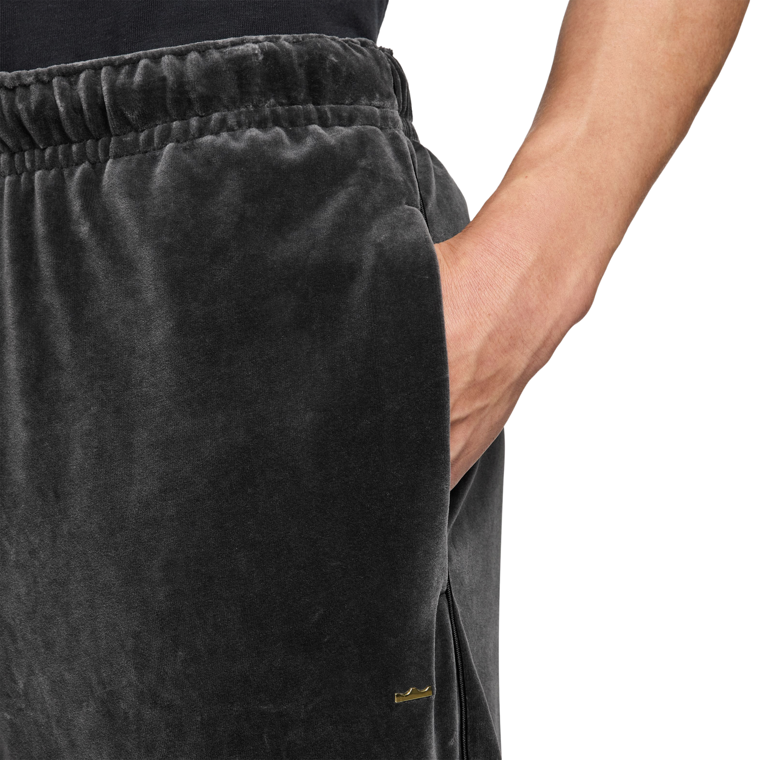 Nike LJ Freak Velour Pants - Men's - Black/Black