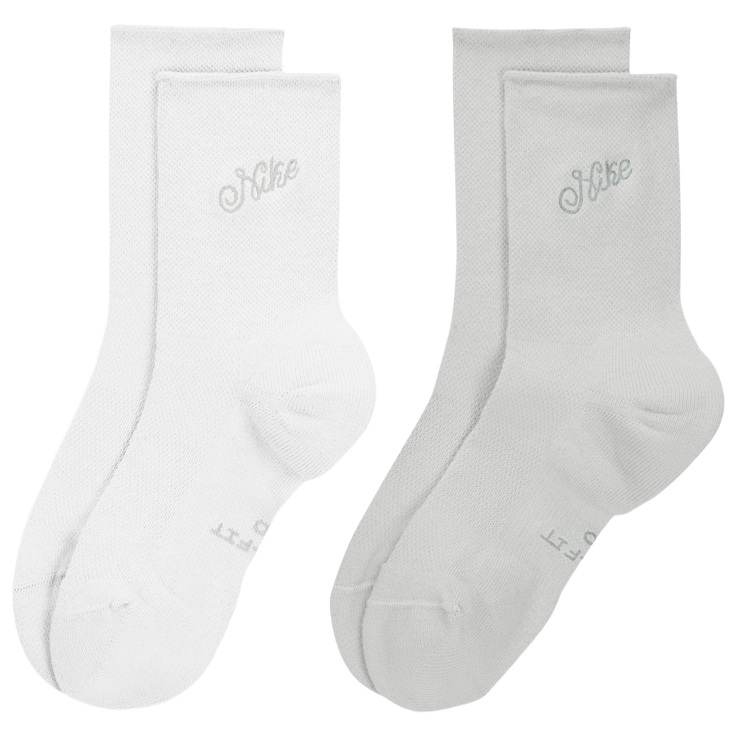 Nike Roll Down Socks 2 Pack - Women's - White/Gray