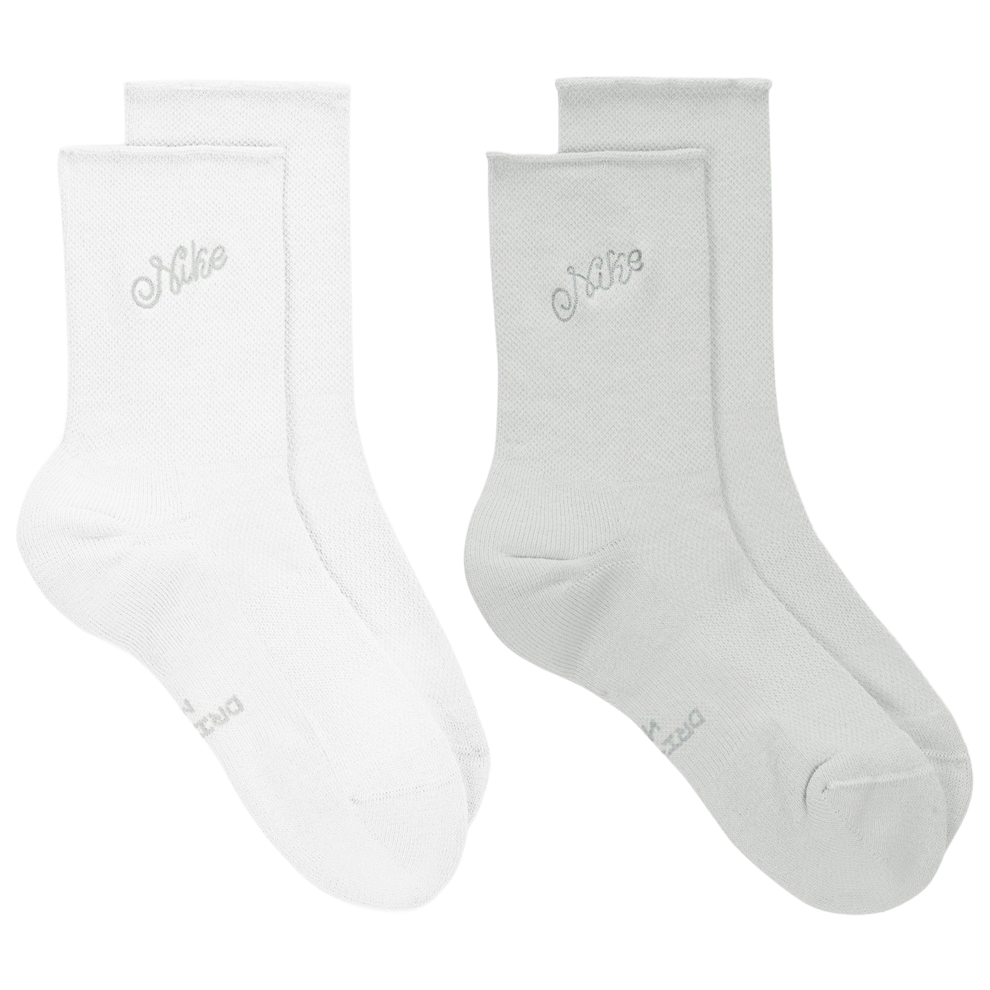 Nike Roll Down Socks 2 Pack - Women's - White/Gray