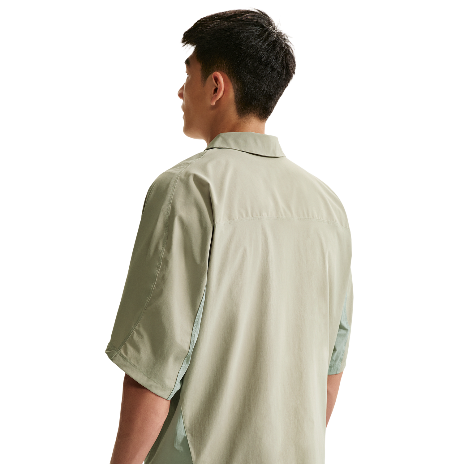 Nike Drifit Tech Helios Sun SS Shirt - Men's - Spruce Fog/Light Pumice/Black