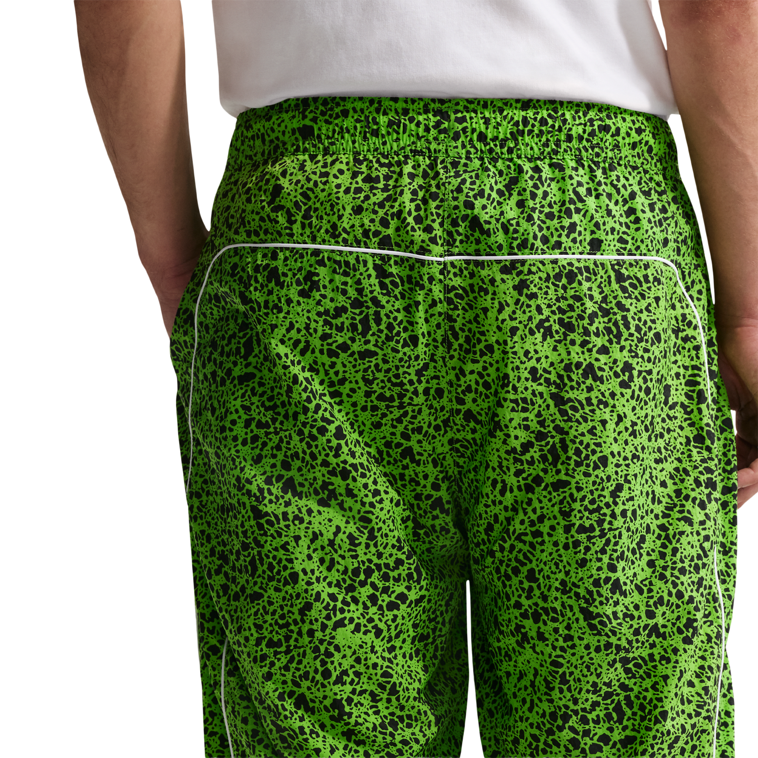 Nike Air Woven AOP TL Pants - Men's - Mean Green