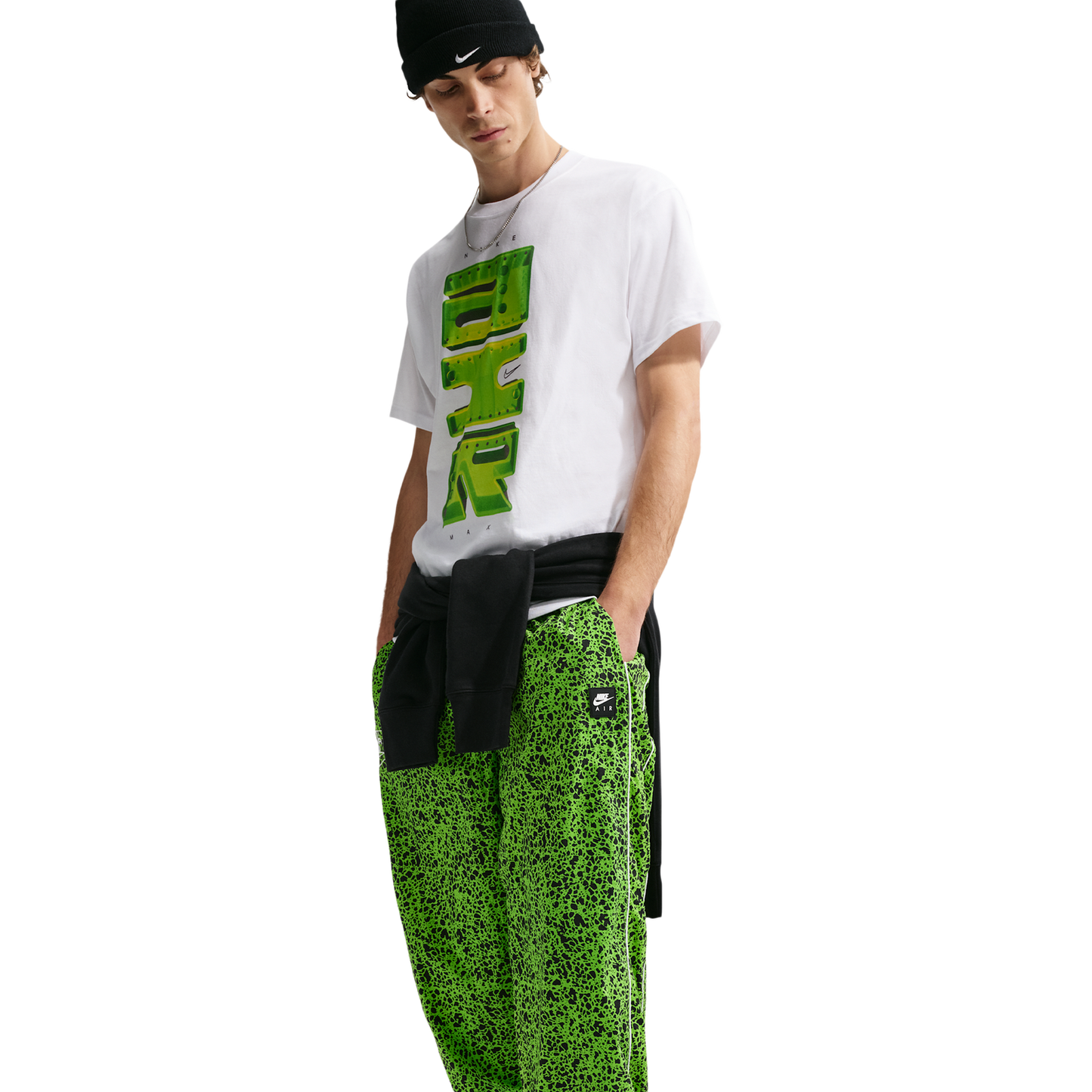 Nike Air Woven AOP TL Pants - Men's - Mean Green