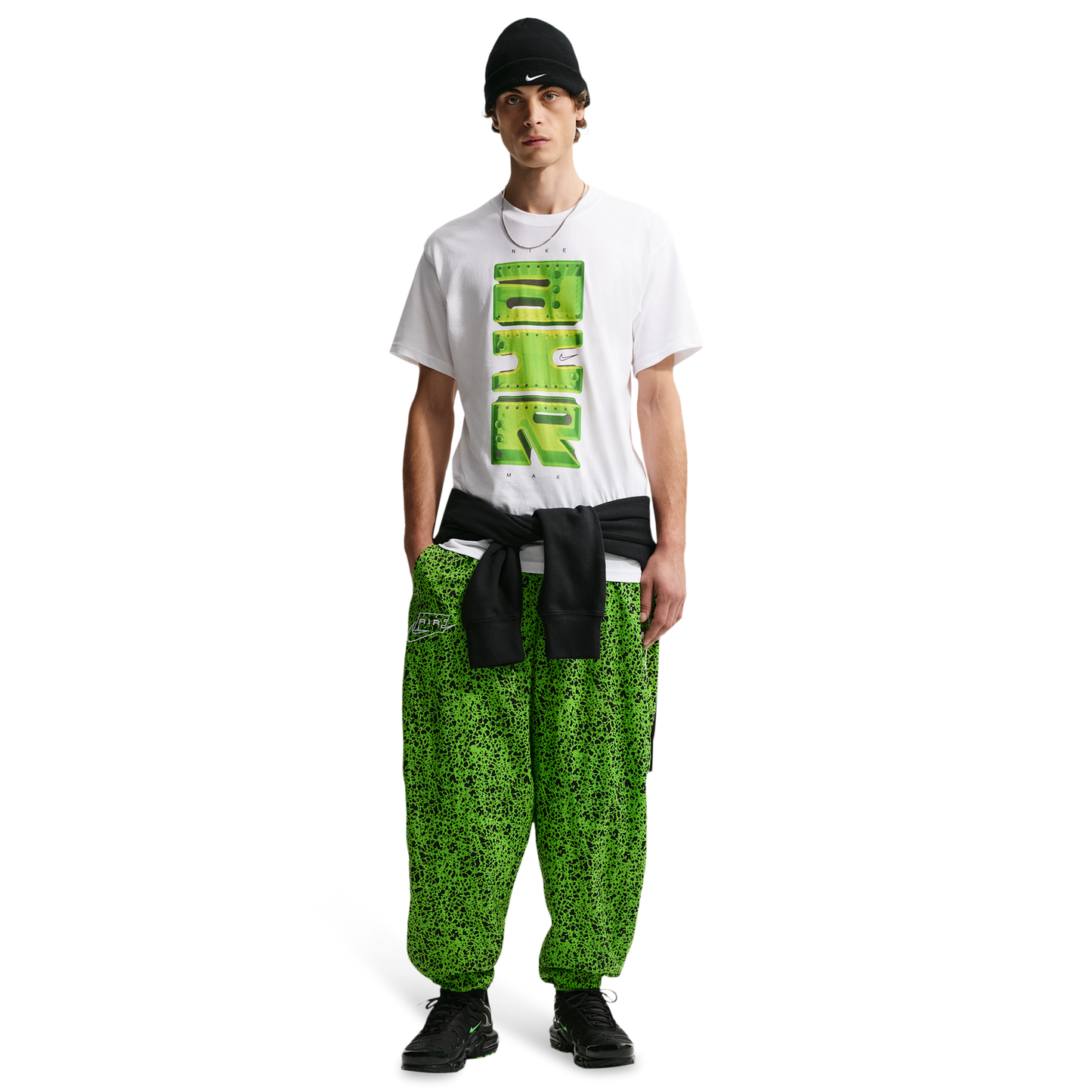 Nike Air Woven AOP TL Pants - Men's - Mean Green