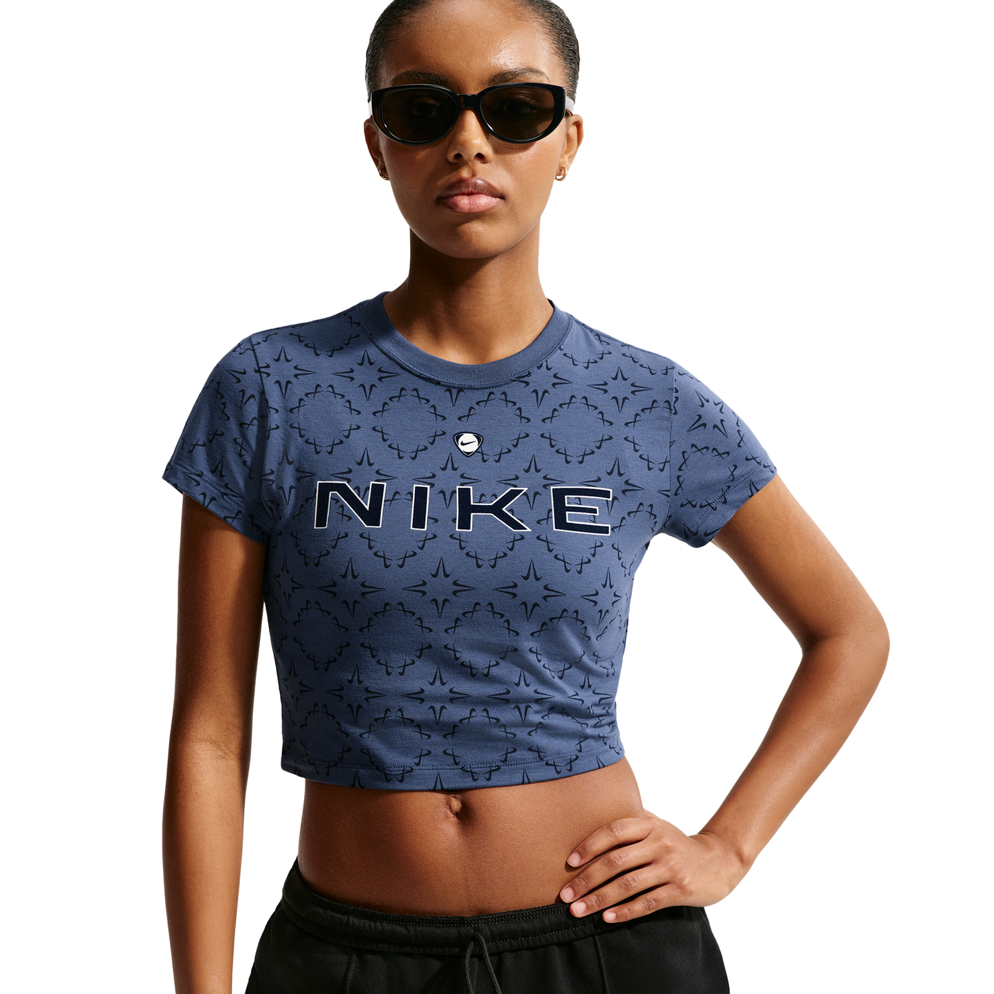 Nike NSW Chill knit Crop Tee - Women's - Mystic Navy/Obsidian