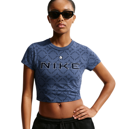 Nike NSW Chill knit Crop Tee - Women's - Mystic Navy/Obsidian