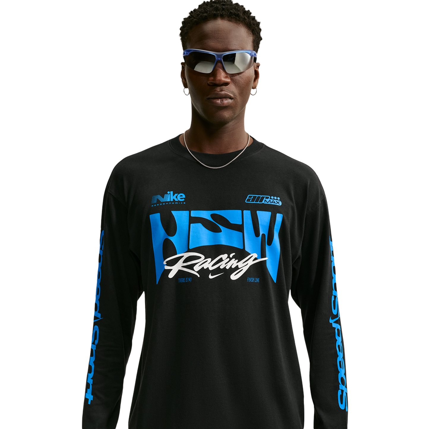 Nike NSW Loose LS Swoosh Speed Tee - Men's - Black