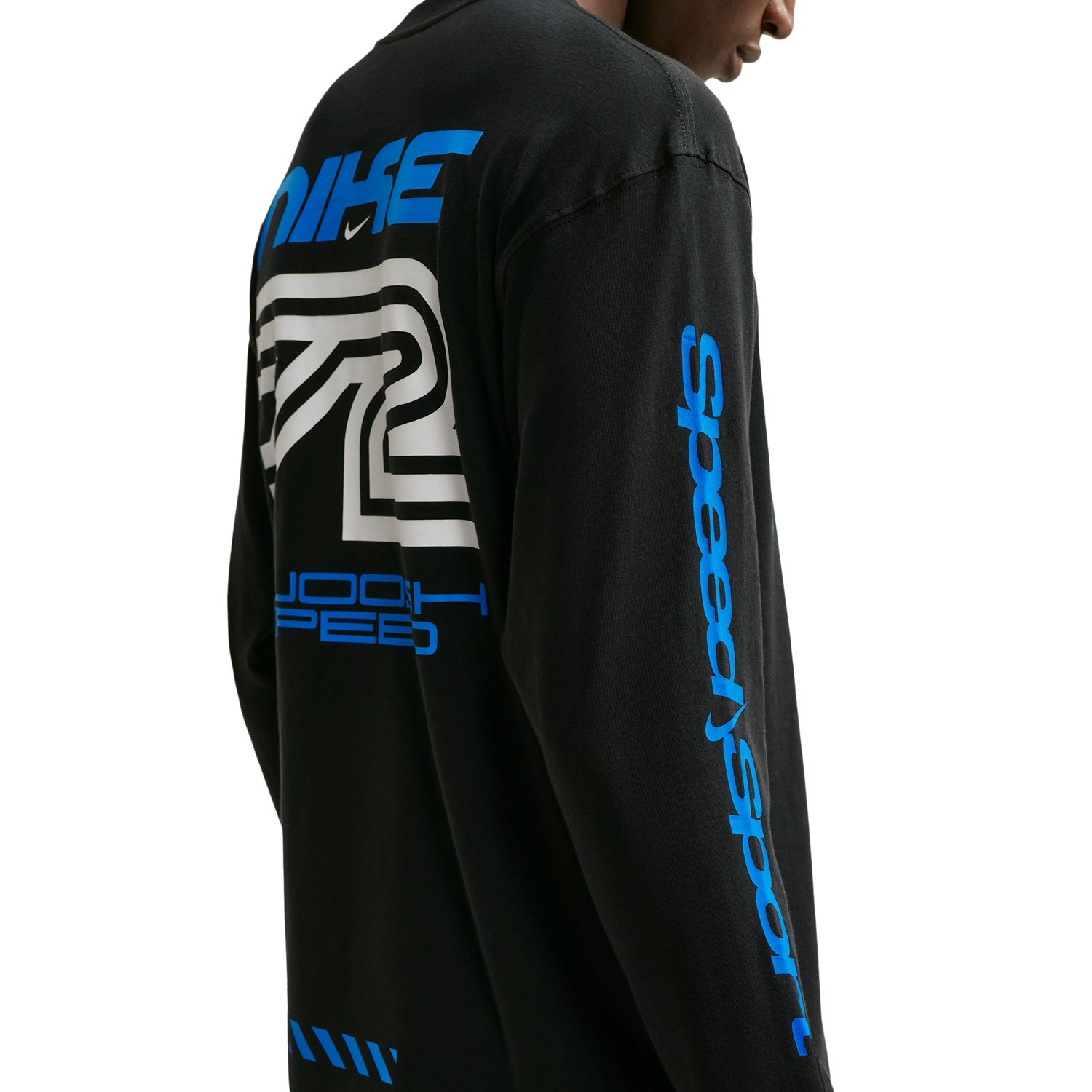 Nike NSW Loose LS Swoosh Speed Tee - Men's - Black