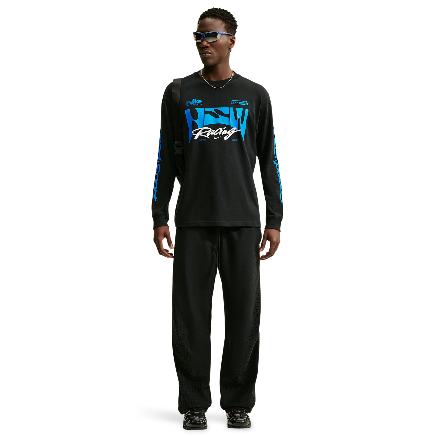 Nike NSW Loose LS Swoosh Speed Tee - Men's - Black