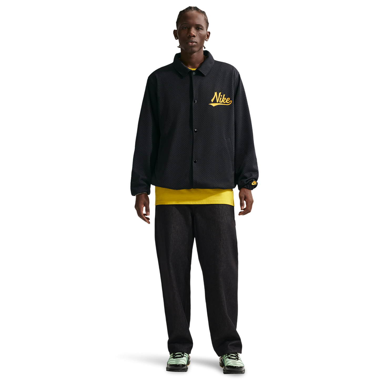 Nike Club Coaches AMSPT Jacket - Men's - Black/Saffron Quartz