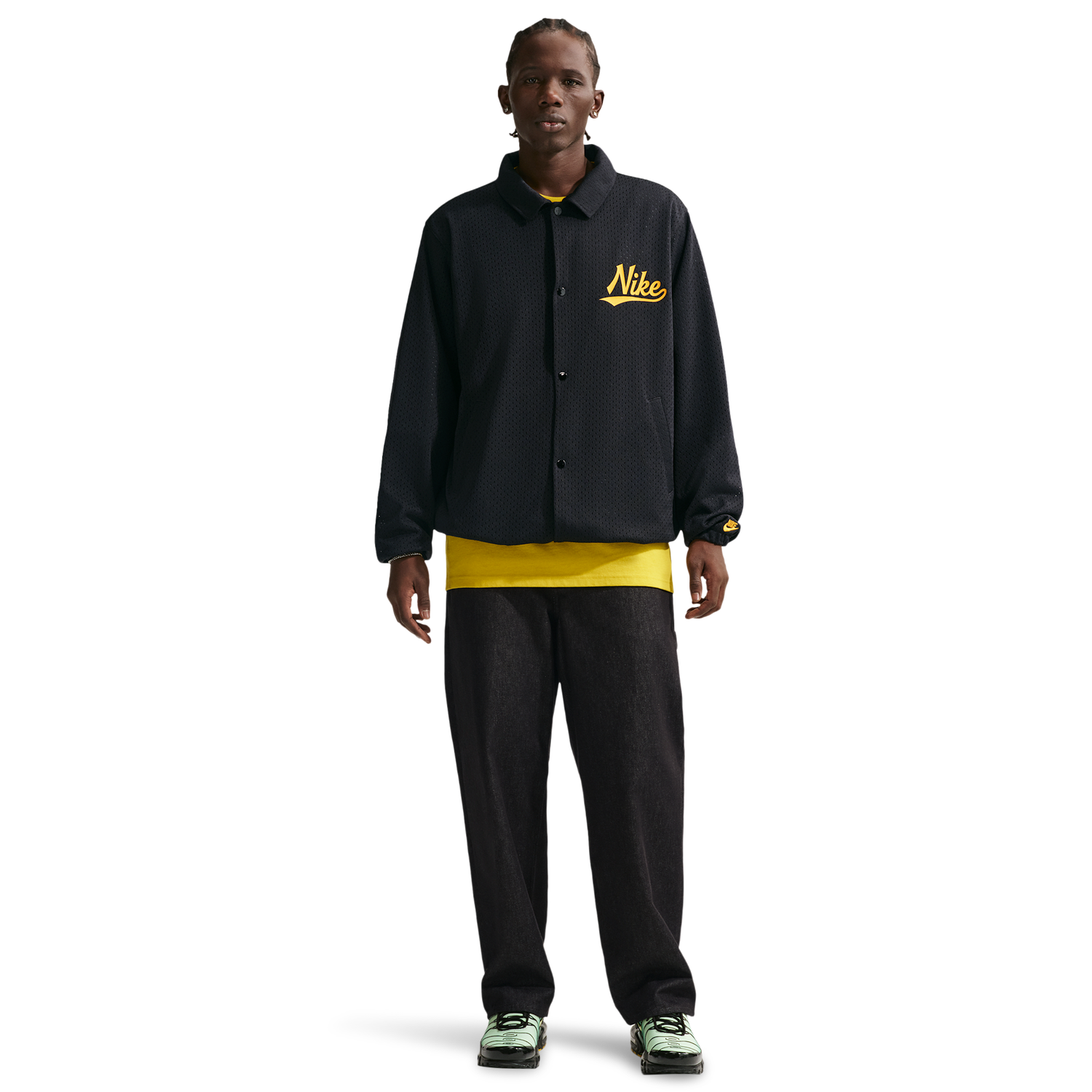 Nike Club Coaches AMSPT Jacket - Men's - Black/Saffron Quartz