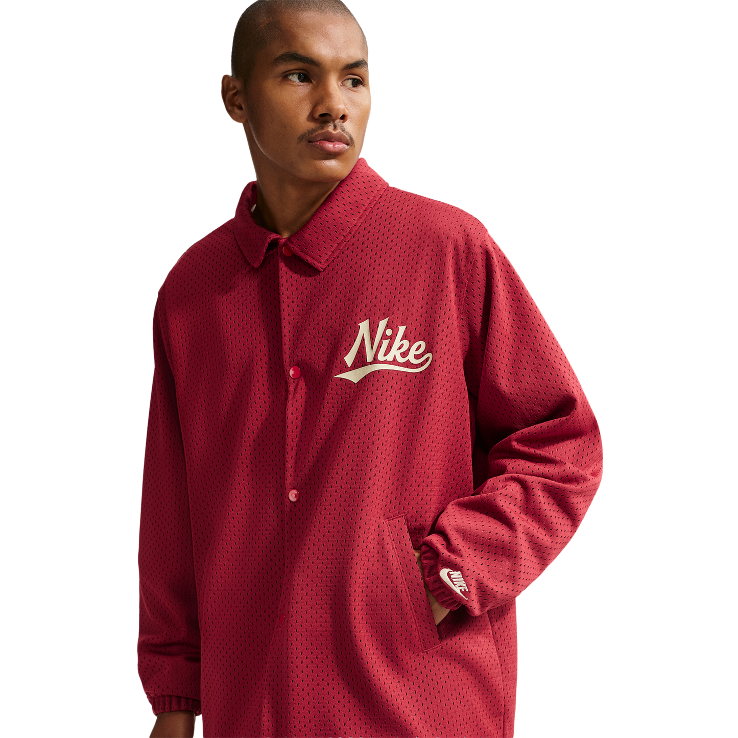 Nike Club Coaches AMSPT Jacket - Men's - Team Crimson/Lt Khaki