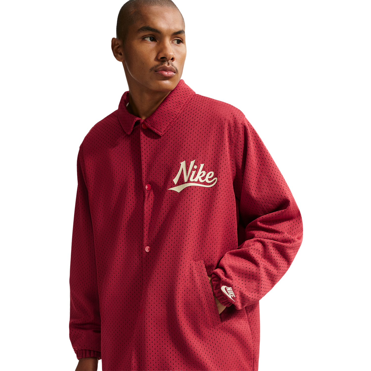 Nike Club Coaches AMSPT Jacket - Men's - Team Crimson/Lt Khaki