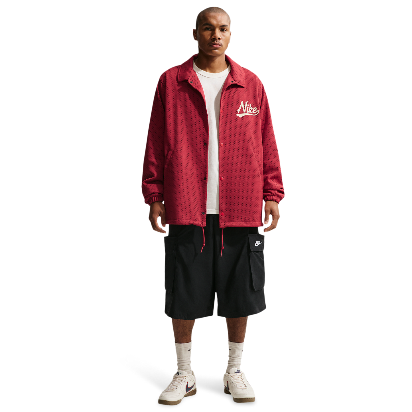 Nike Club Coaches AMSPT Jacket - Men's - Team Crimson/Lt Khaki