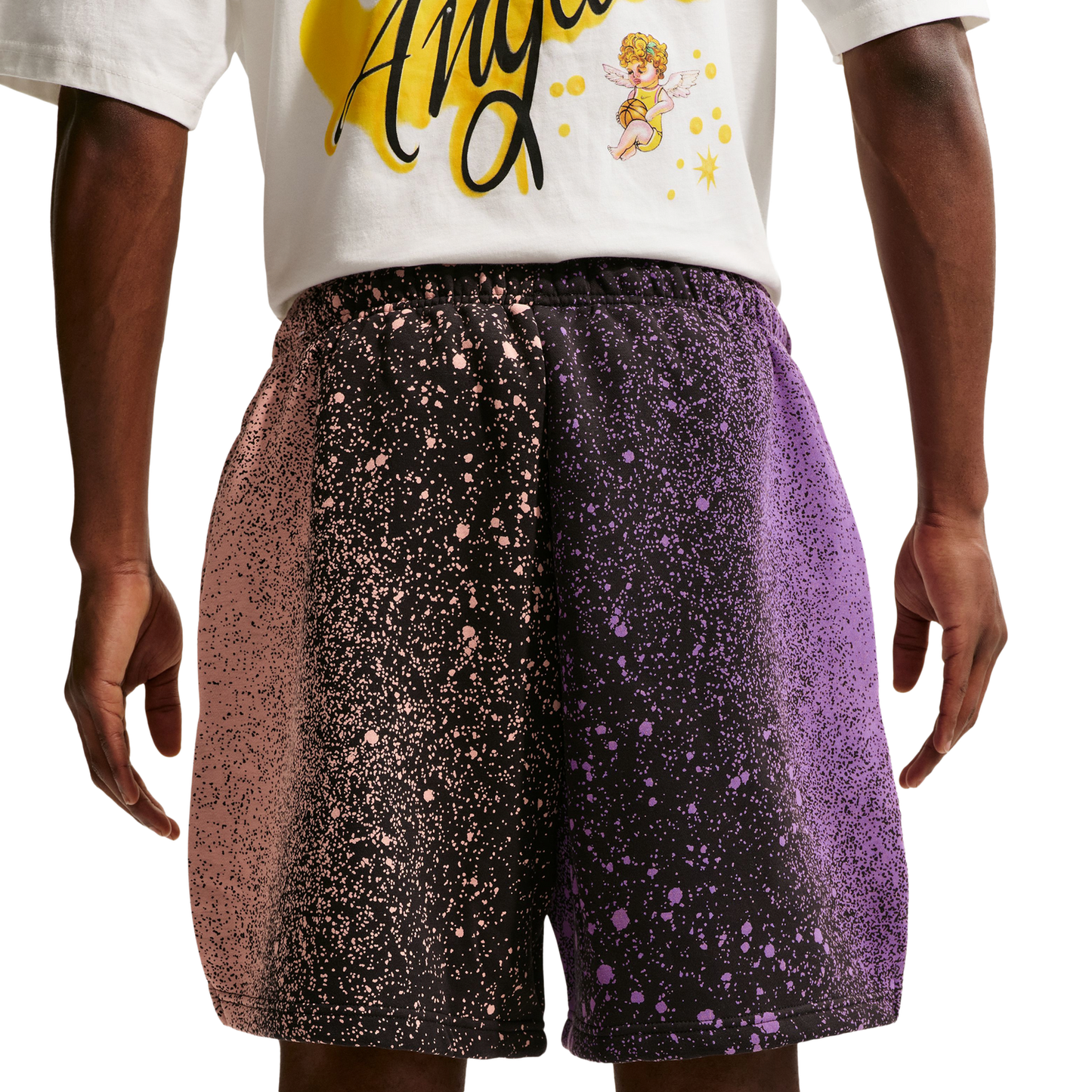 Nike Hours TF Standard Issue Fleece 5" Shorts - Men's - Bright Violet/Black/Orange Pulse