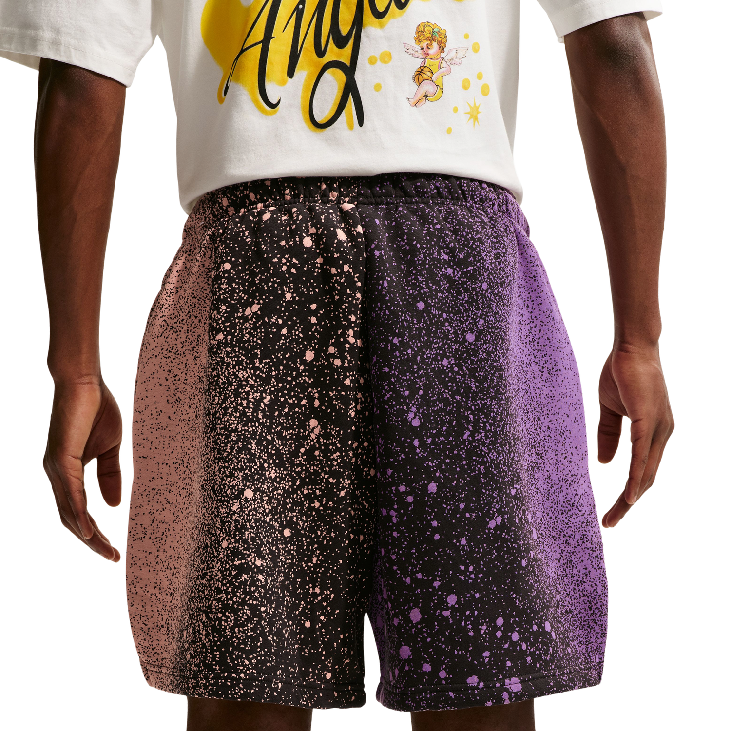 Nike Hours TF Standard Issue Fleece 5" Shorts - Men's - Bright Violet/Black/Orange Pulse