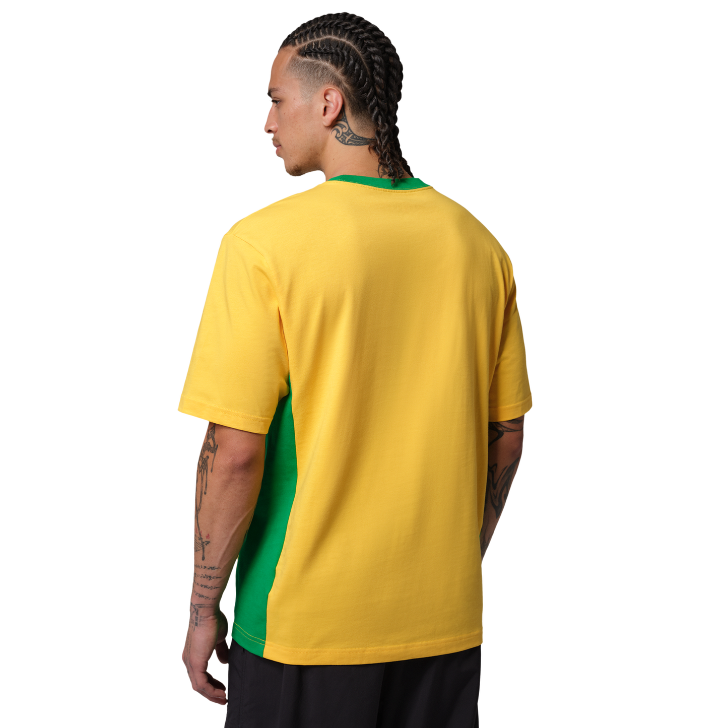 Jordan Brasil Short Sleeve T-Shirt - Men's - Varsity Maize/Varsity Maize/Lucky Green