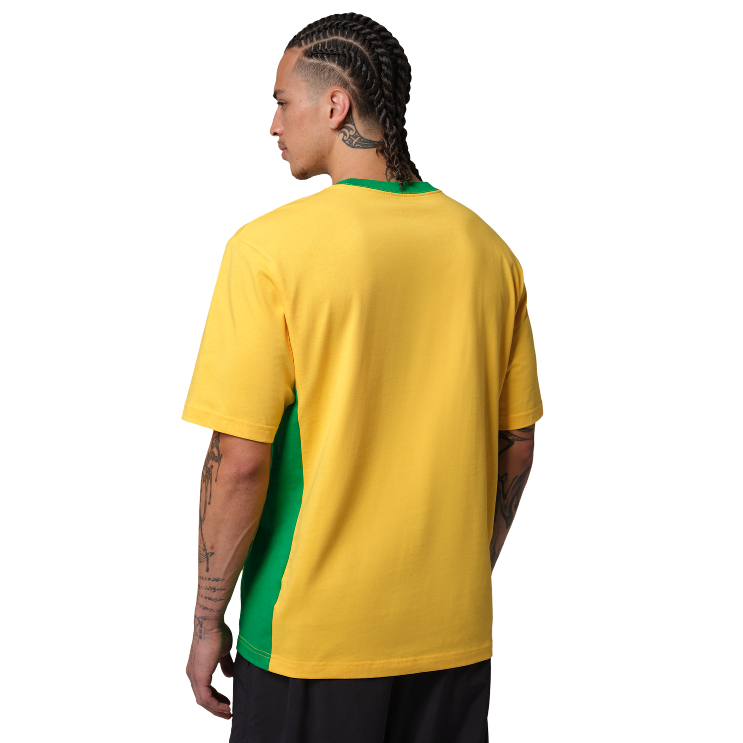Jordan Brasil Short Sleeve T-Shirt - Men's - Varsity Maize/Varsity Maize/Lucky Green