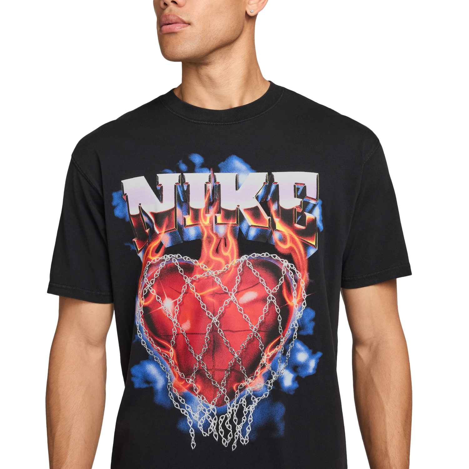 Nike Loose OC EE-X Heart T-Shirt - Men's - Black