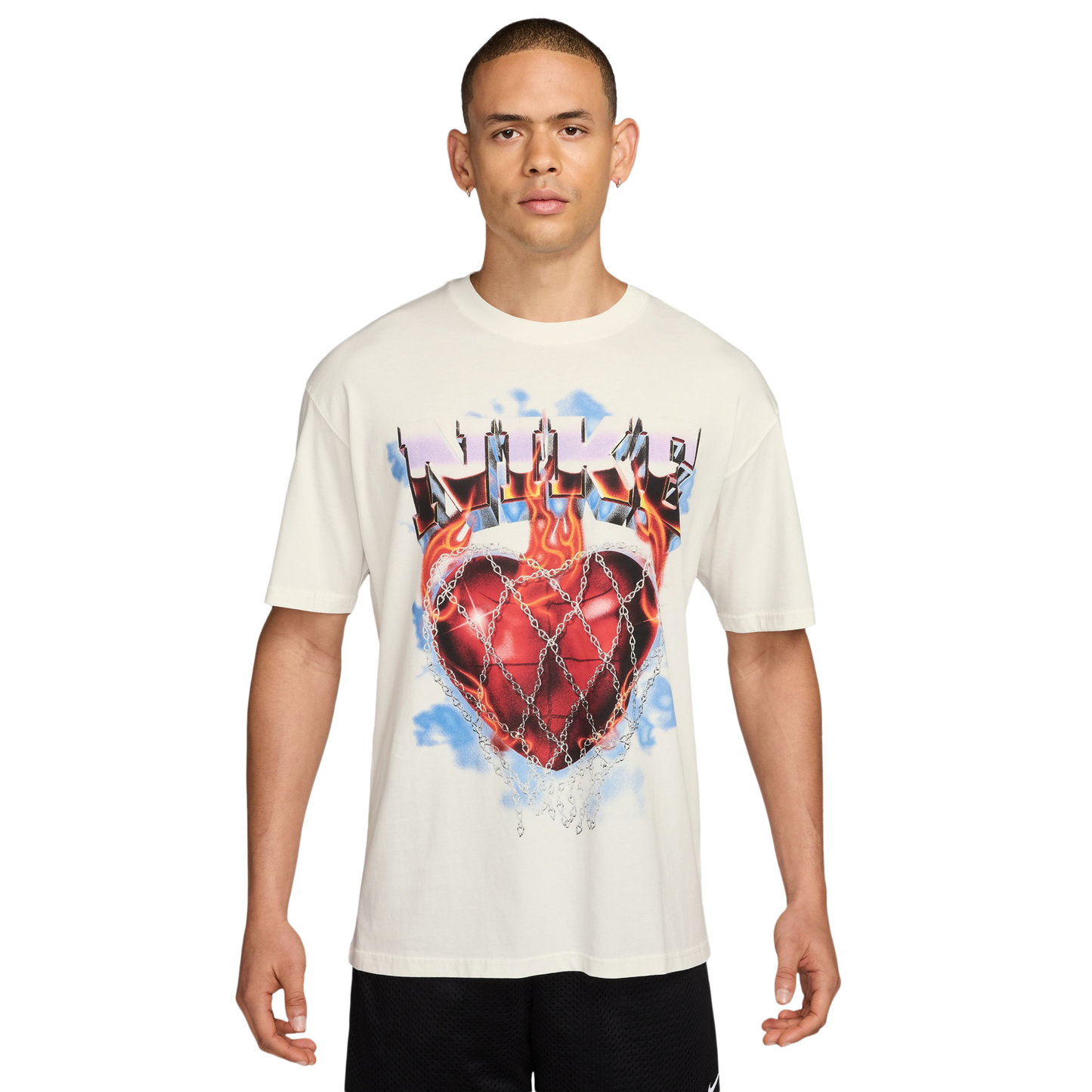 Nike Loose OC EE-X Heart T-Shirt - Men's - White/Red