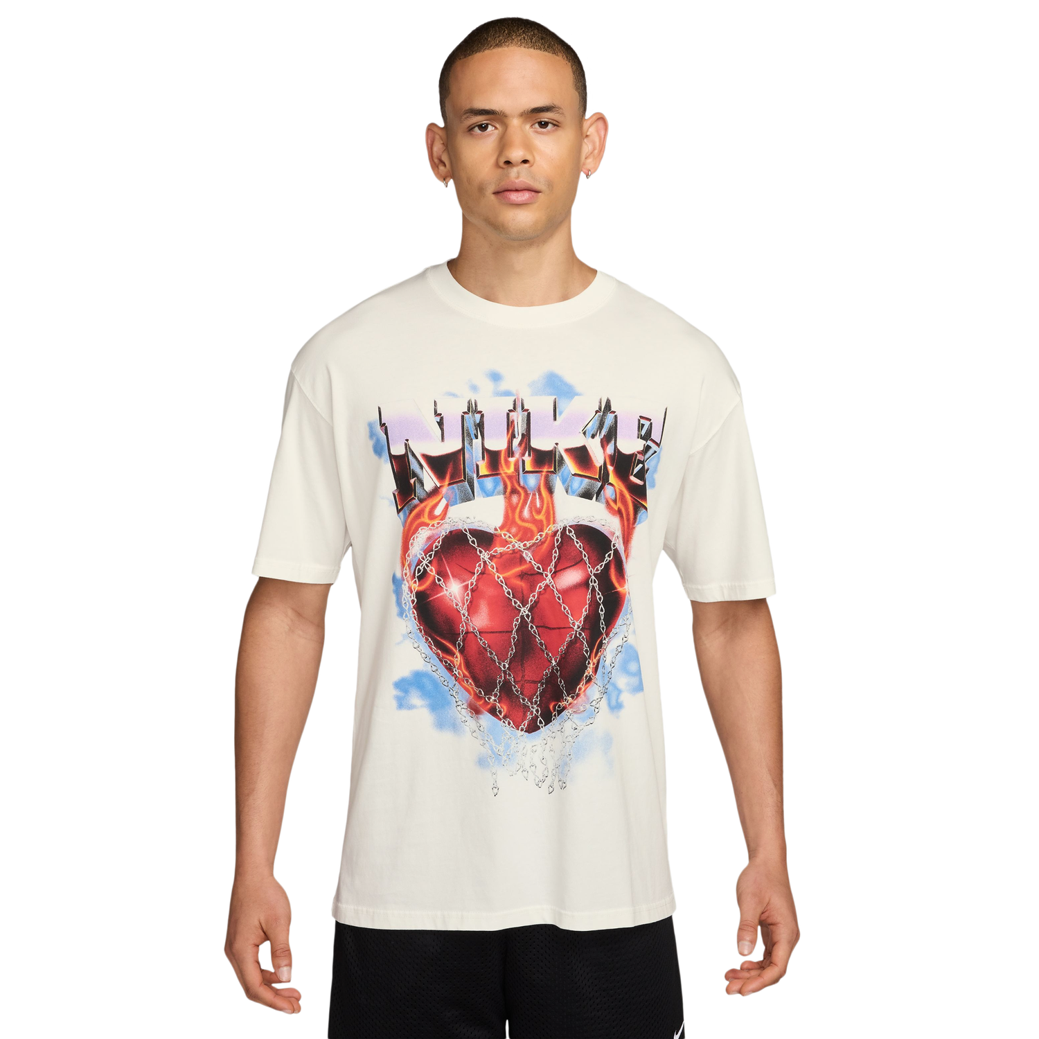 Nike Loose OC EE-X Heart T-Shirt - Men's - White/Red