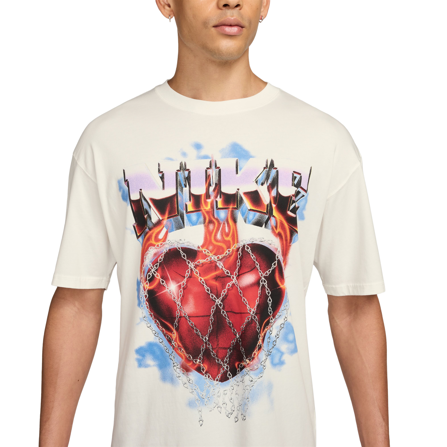 Nike Loose OC EE-X Heart T-Shirt - Men's - White/Red