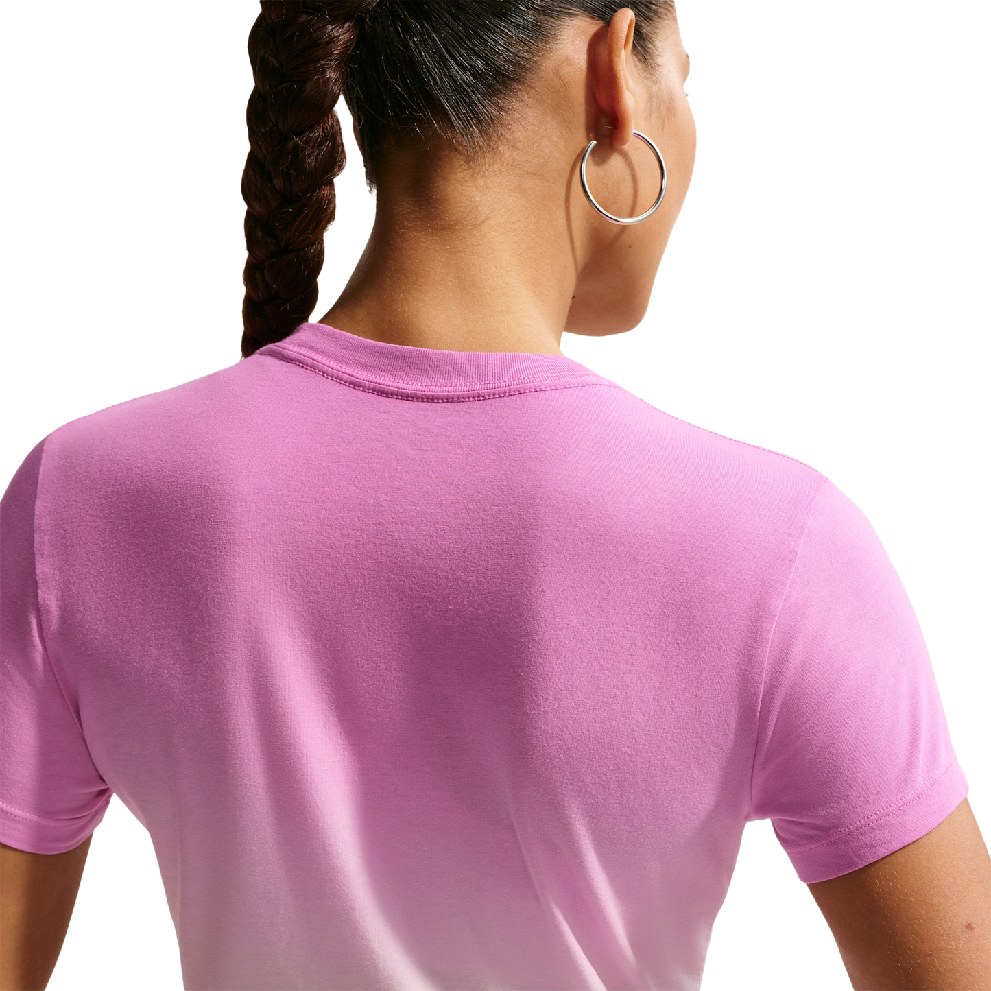Nike NSW Chill Crop PNX Dip Dye T-Shirt - Women's - Pink Foam/Light Magenta