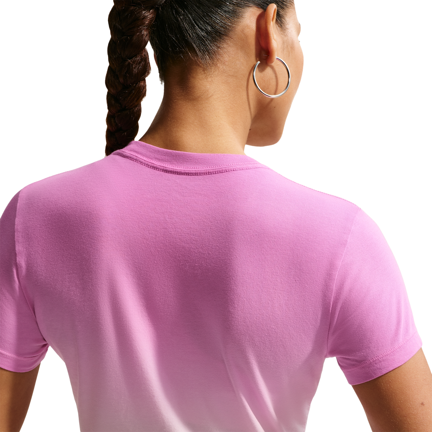 Nike NSW Chill Crop PNX Dip Dye T-Shirt - Women's - Pink Foam/Light Magenta