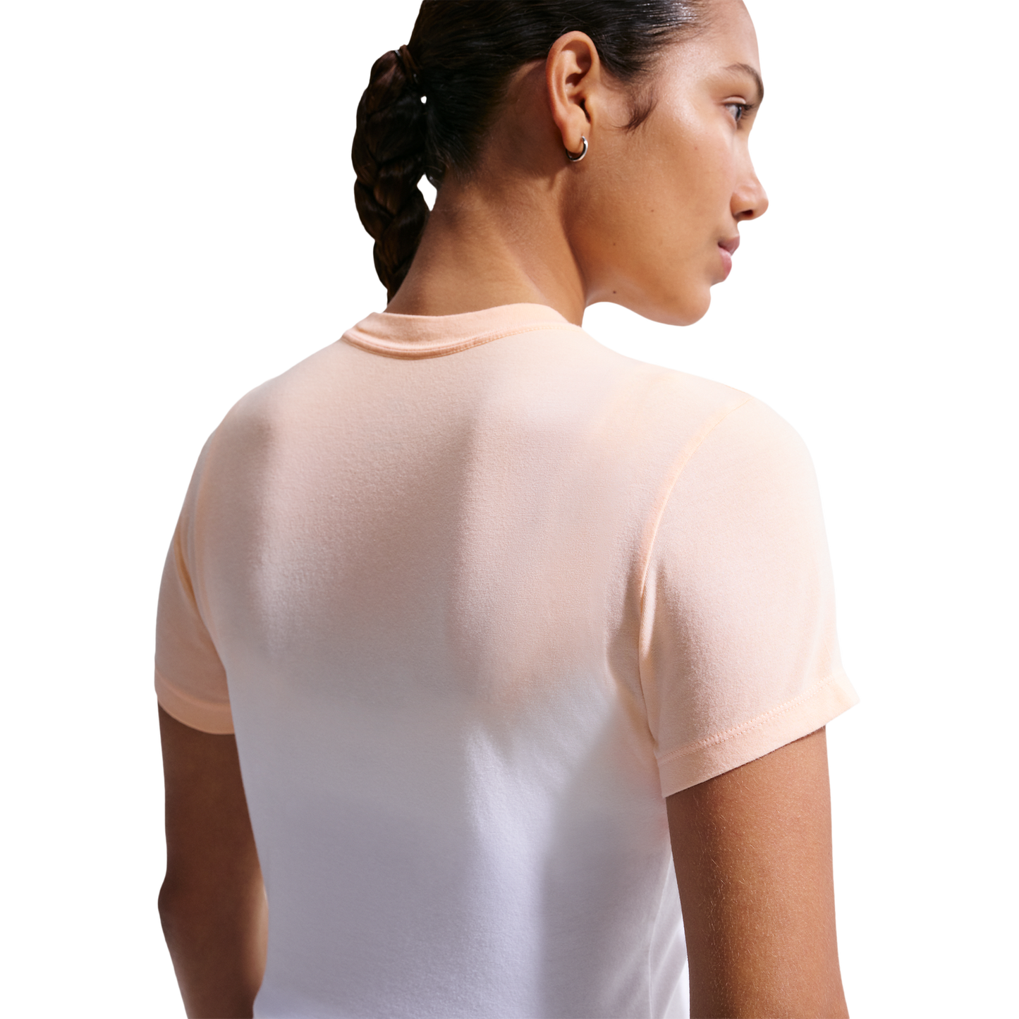 Nike NSW Chill Crop PNX Dip Dye T-Shirt - Women's - Ice Peach/White